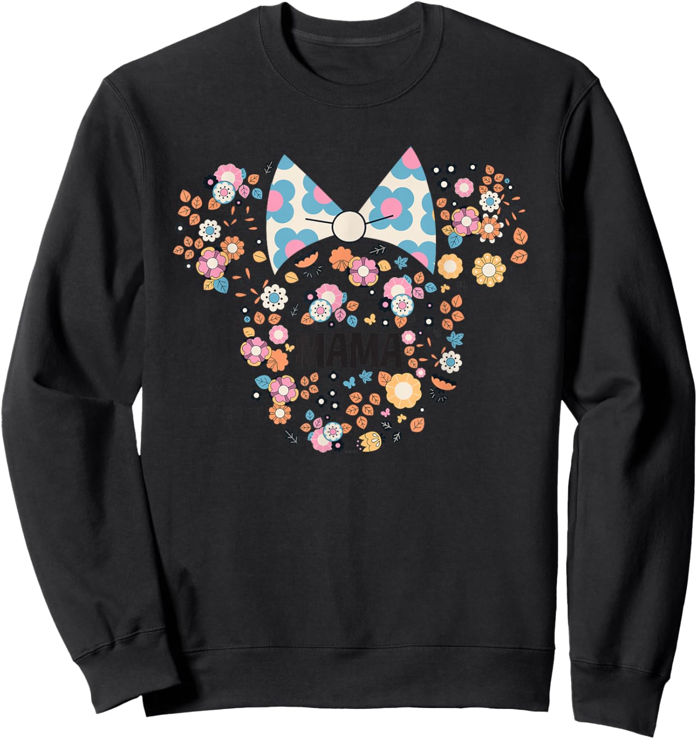 Disney Minnie Mouse Disney Mama Icon Flowers Mother's Day Sweatshirt - Sweatshirt | Black