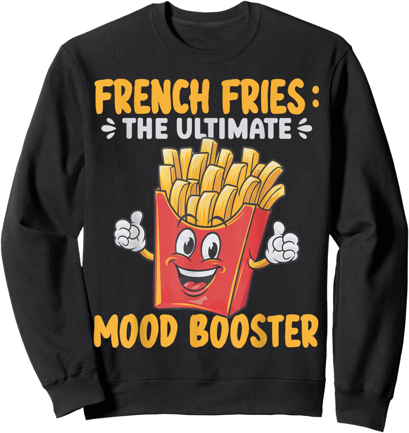 French Fries Art Women Fast Food Lover French Fry Sweatshirt - Sweatshirt | Black