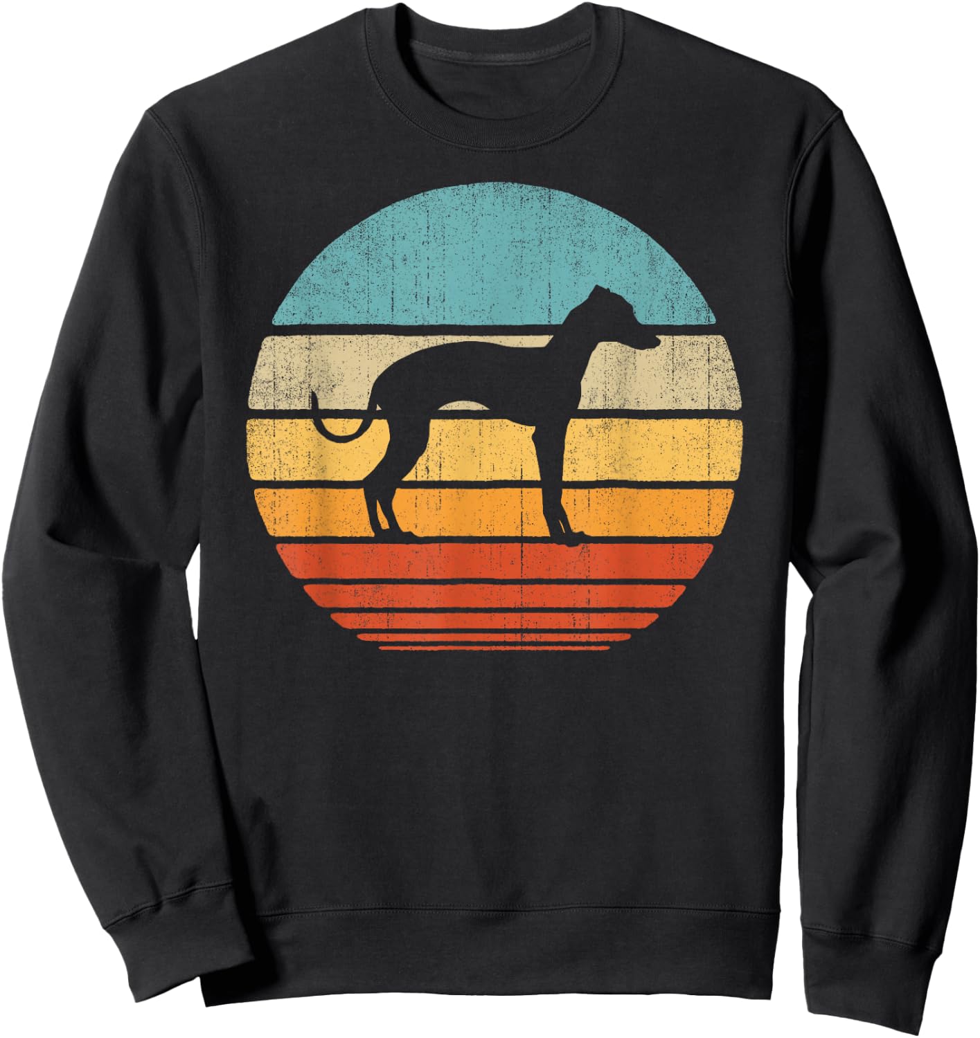 Italian Greyhound Retro Vintage 60s 70s Sunset Dog Lovers Sweatshirt - Sweatshirt | Black