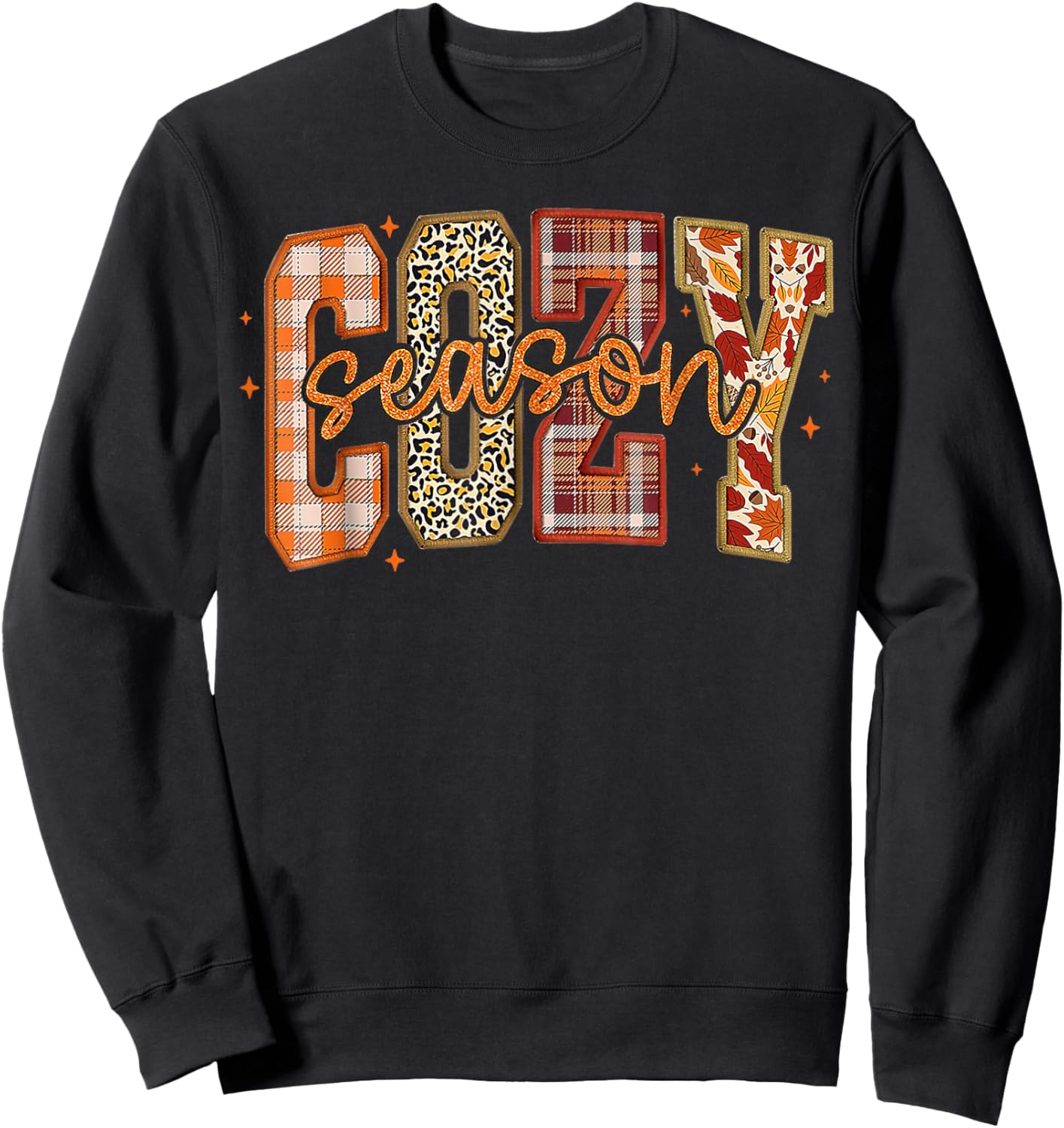 Cozy Season , Retro Fall season, Thanksgiving Sweatshirt - Sweatshirt | Black