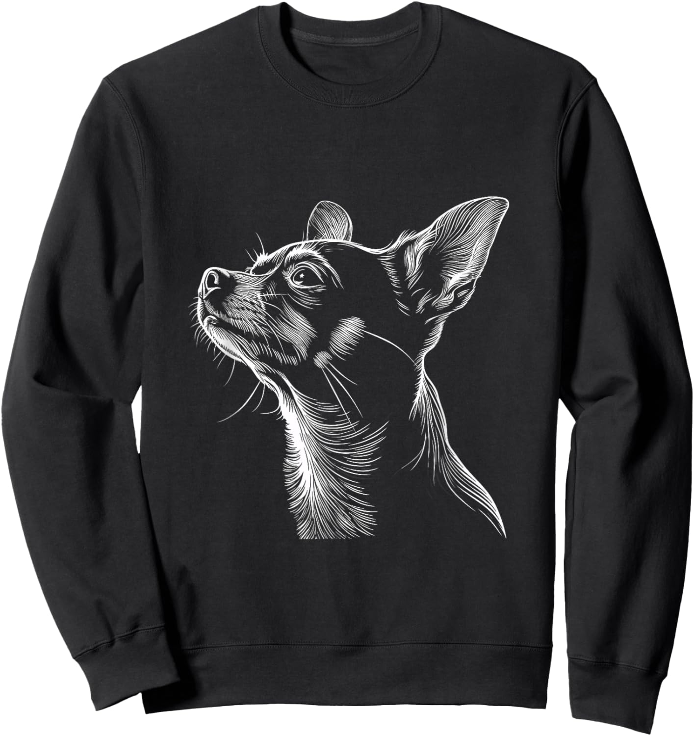 Chihuahua Owner a Lineart of a Chihuahua Sweatshirt - Sweatshirt | Black