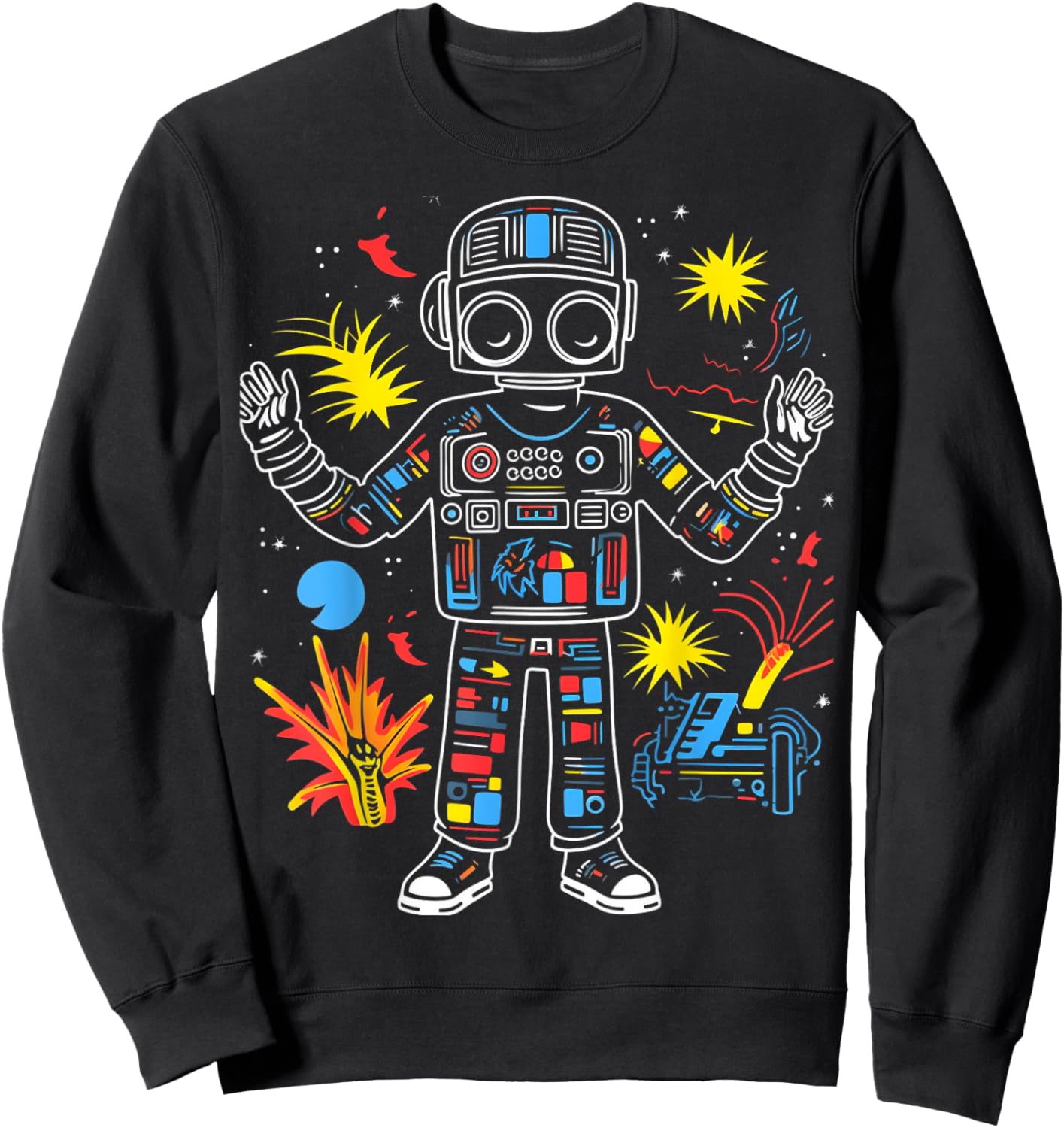 Space Boom | Men Women (S-6XL) | Graphic Sweatshirt - Sweatshirt | Black