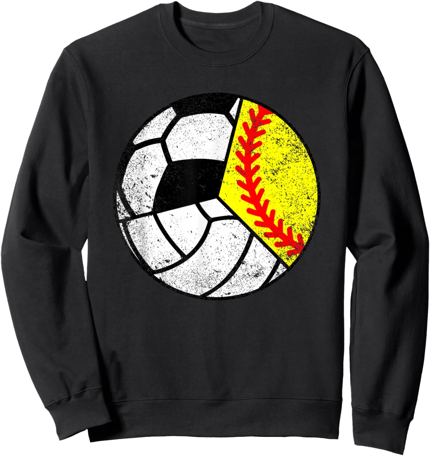 Softball Volleyball Soccer Player Funny Ball Sport Sweatshirt - Sweatshirt | Black