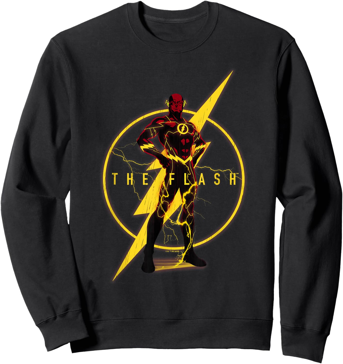 DC Comics Justice League The Flash Lightning Bolt Poster Sweatshirt - Sweatshirt | Black