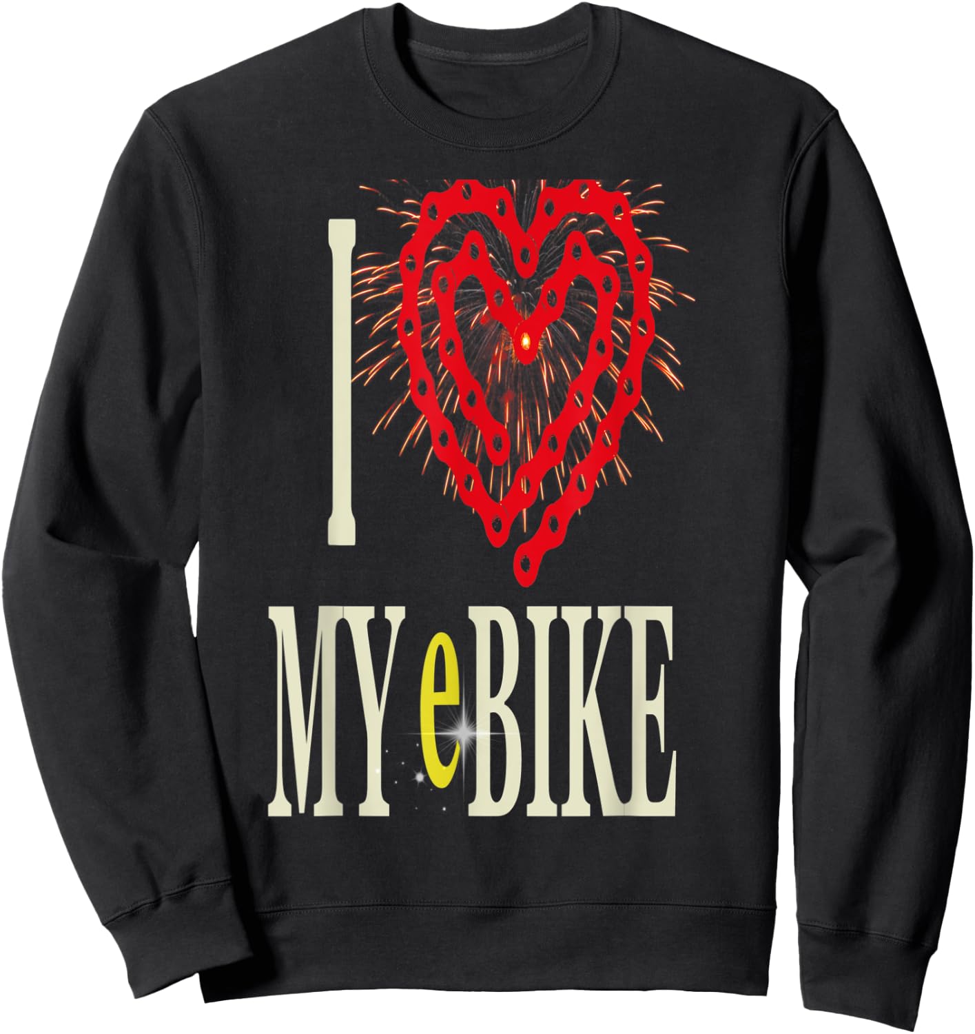 I love my ebike novelty Gift electric bike rider Sweatshirt - Sweatshirt | Black