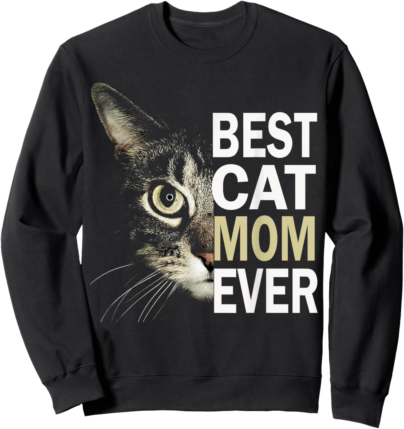 Cat mom, best cat mom, best cat mom ever, cat mom t shirt Women Kids Sweatshirt - Sweatshirt | Black