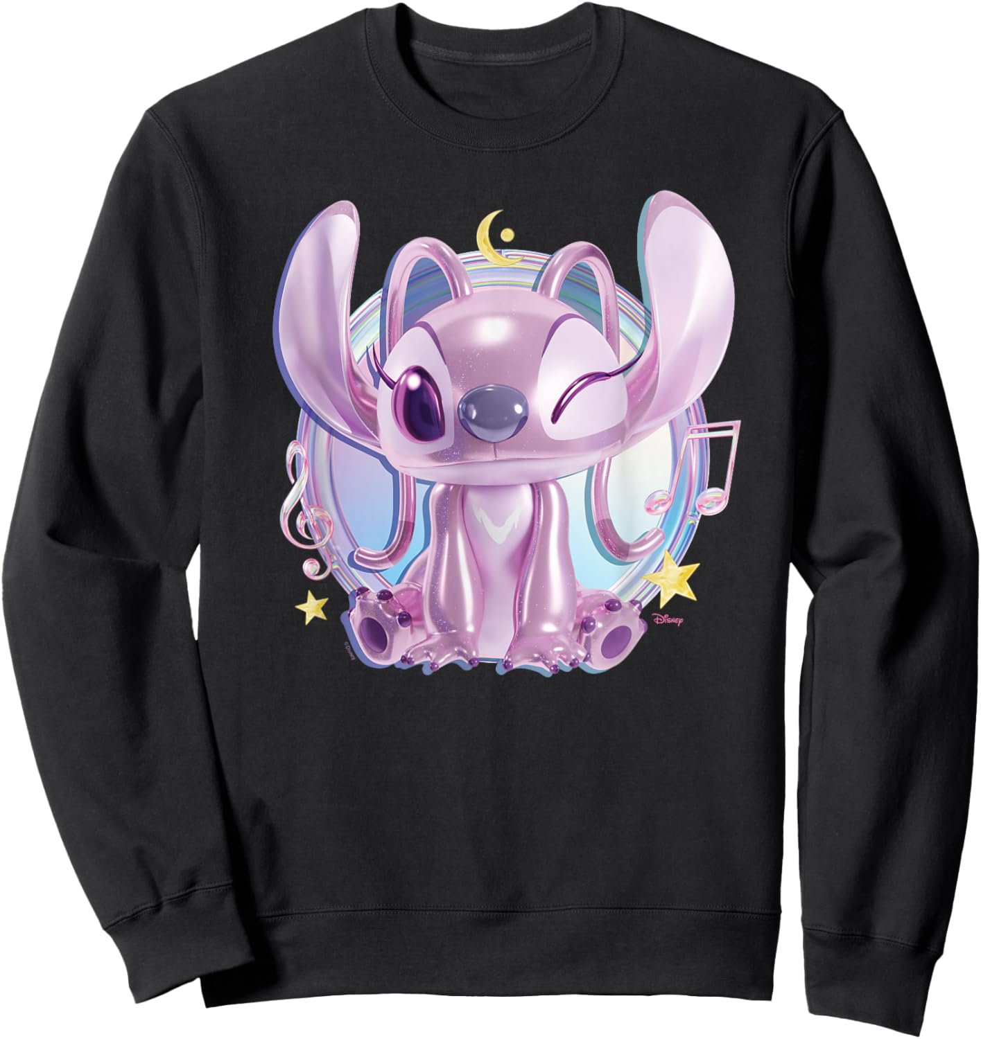 Lilo & Stitch - Angel Graphic Sweatshirt - Sweatshirt | Black