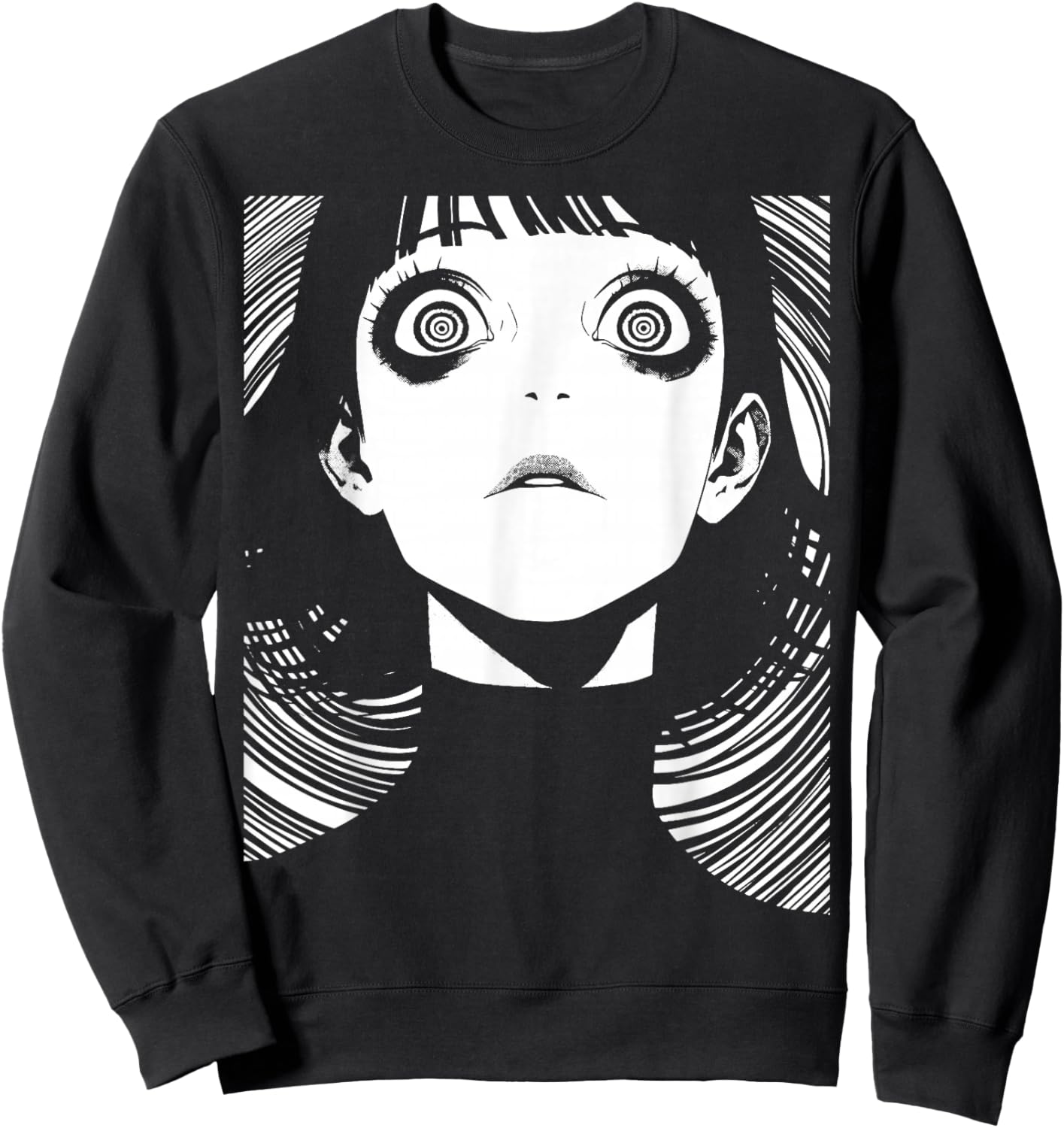 Horror Anime Manga | Japan Japanese Creepy Kawaii Goth Sweatshirt - Sweatshirt | Black