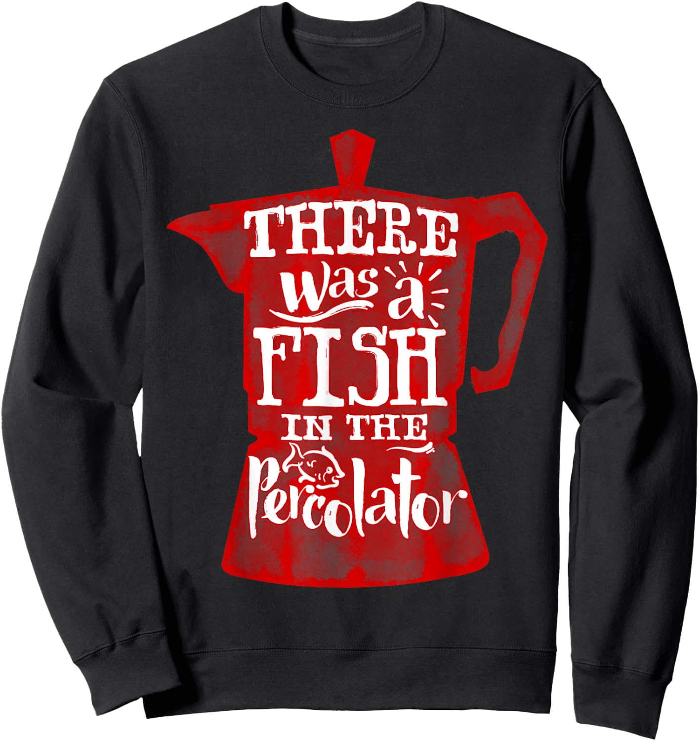 Twin Peaks Fish In the Percolator Coffee Pot Graphic Sweatshirt - Sweatshirt | Black