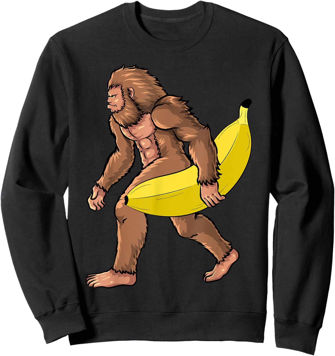 Bigfoot Banana Kids Men Apparel, Youth Big Foot Sasquatch Sweatshirt - Sweatshirt | Black
