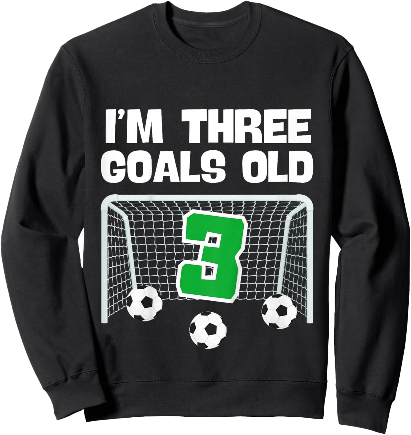 3rd Birthday Soccer Football Player Boy 3 Years Old Sweatshirt - Sweatshirt | Black
