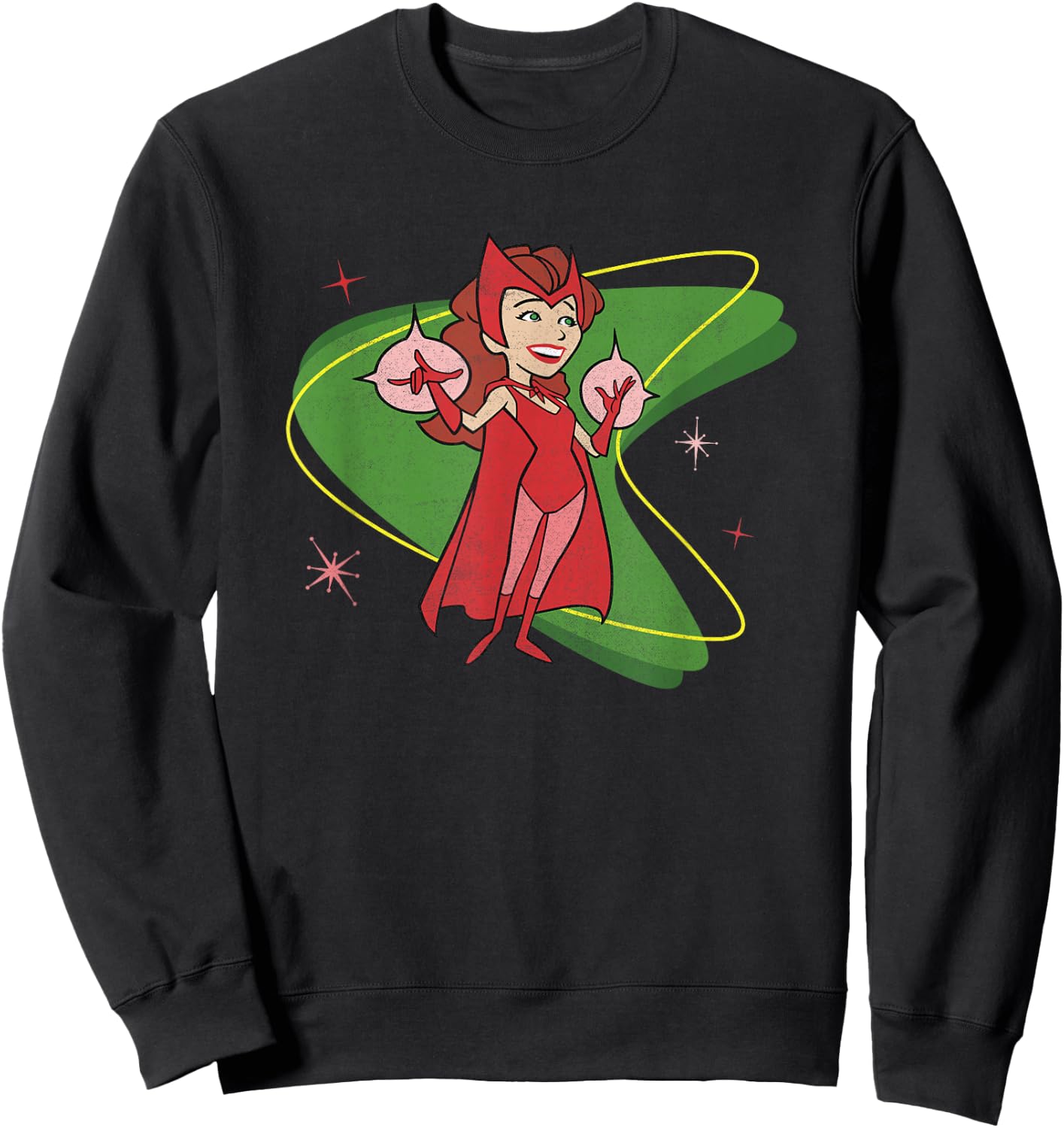 Marvel WandaVision Wanda Scarlett Witch 50s Retro Sweatshirt - Sweatshirt | Black