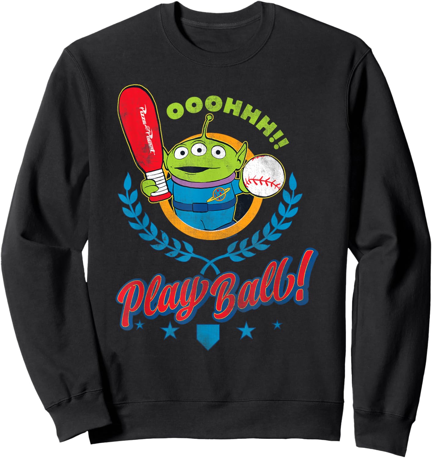 Disney and Pixar's Toy Story Alien Play Ball Baseball Sports Sweatshirt - Sweatshirt | Black
