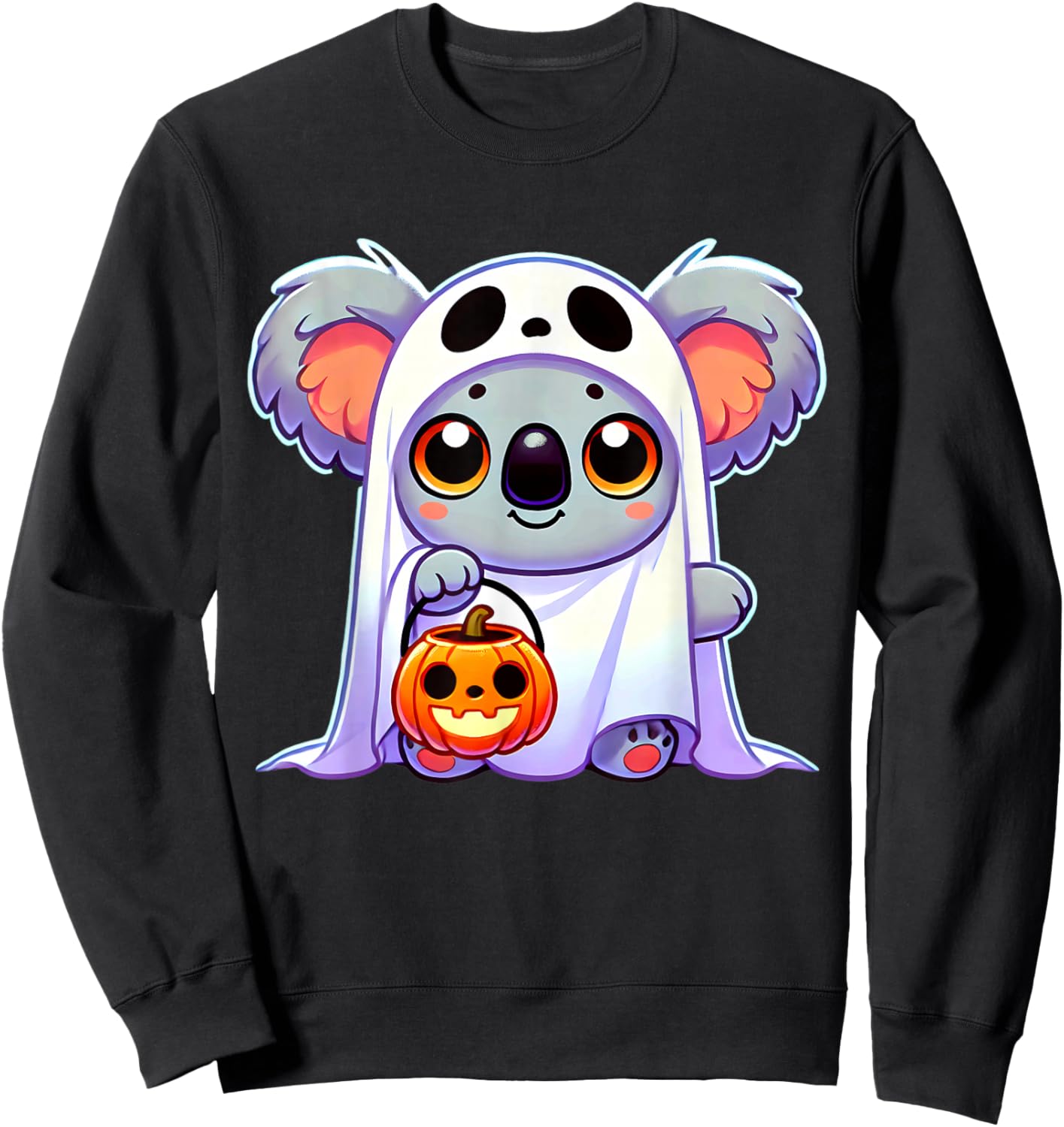Koala Ghost Halloween Animal Men Women Kids Sweatshirt - Sweatshirt | Black
