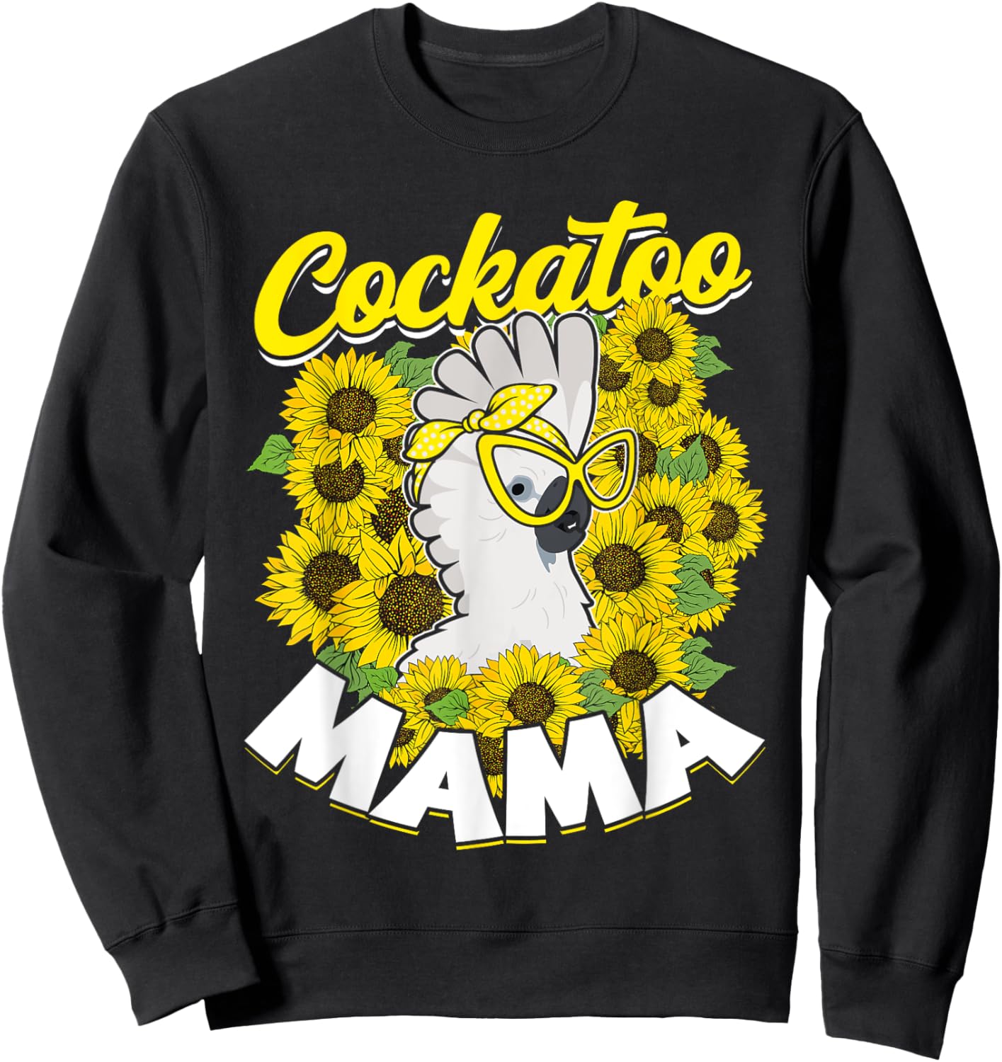 Cockatoo Mama Pet Bird Parrot Mom Umbrella Cockatoo Sweatshirt - Sweatshirt | Black