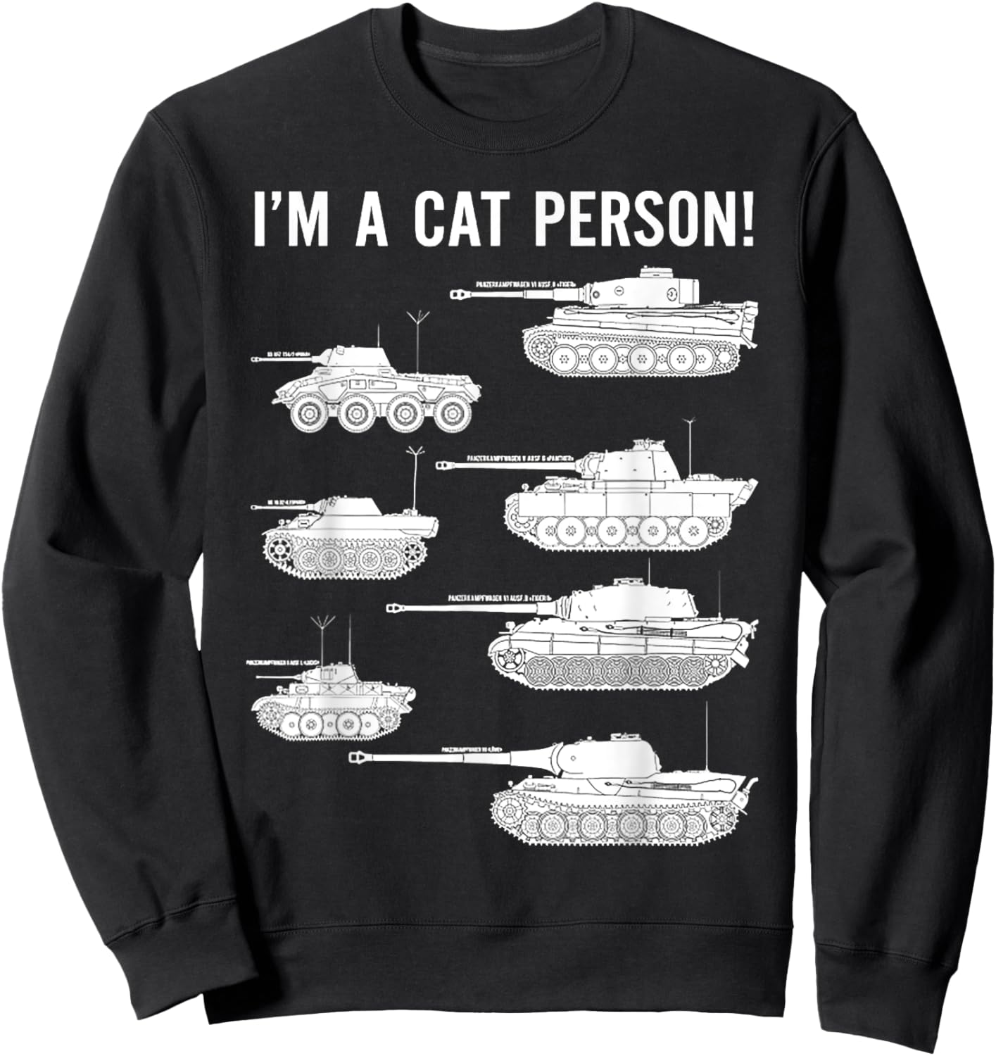 I'm A Cat Person Tank Men Women Sweatshirt - Sweatshirt | Black