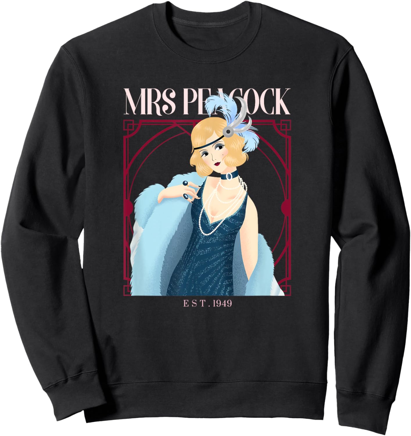 Mrs Peacock - Clue game Sweatshirt - Sweatshirt | Black