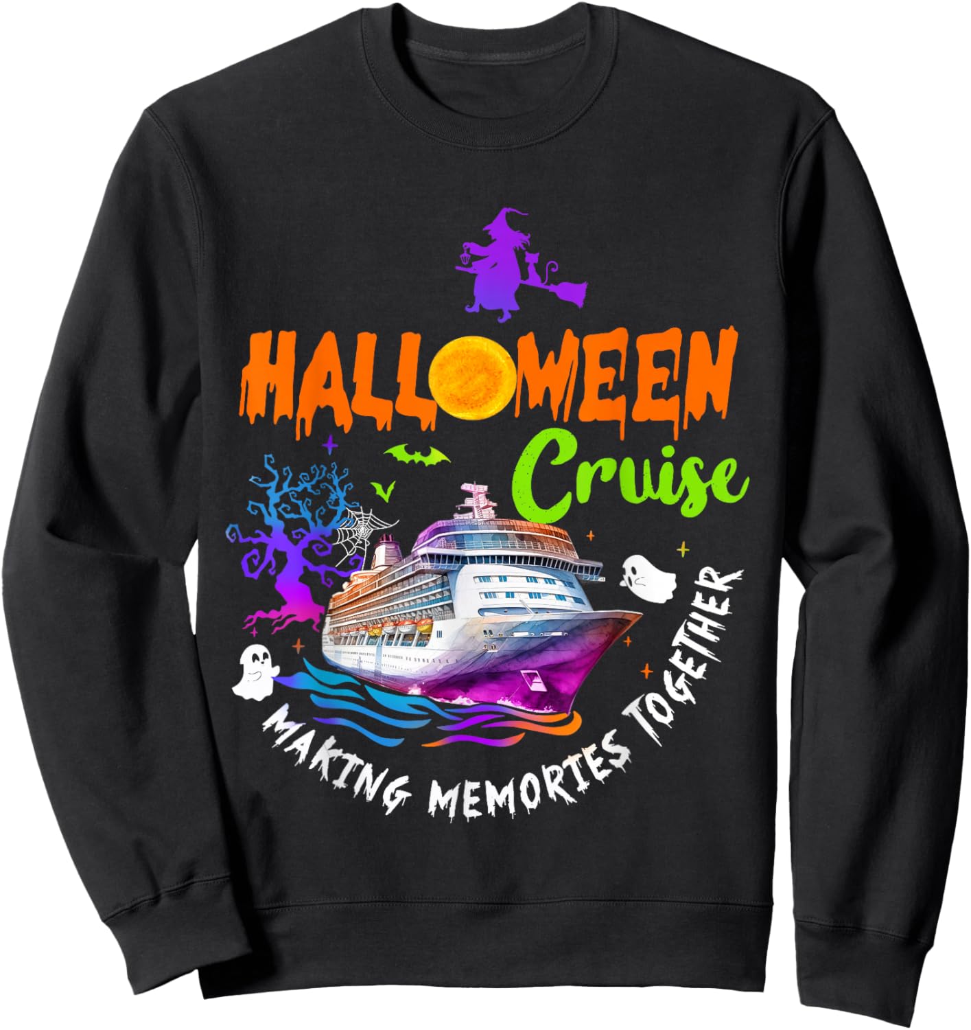 Halloween Cruise Making Memories Together Halloween Spooky Sweatshirt - Sweatshirt | Black