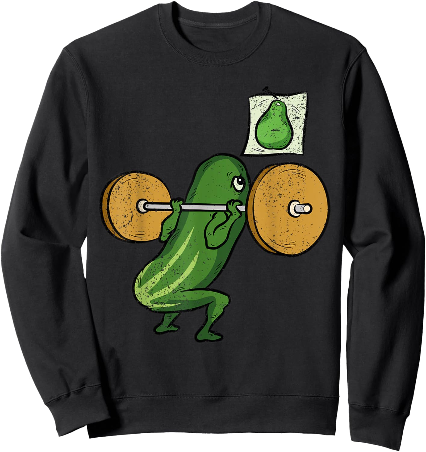 Cucumber Squat Halloween Funny Gym Workout Men Women Kids Sweatshirt - Sweatshirt | Black