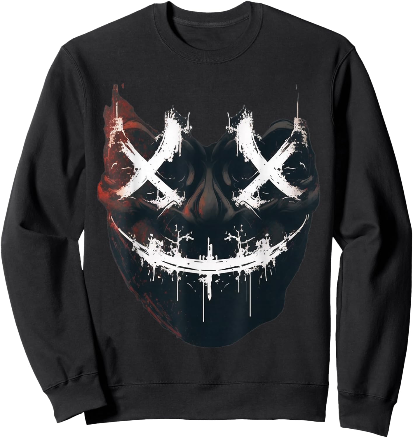 Horror Face with Let's Purge Together Sweatshirt - Sweatshirt | Black