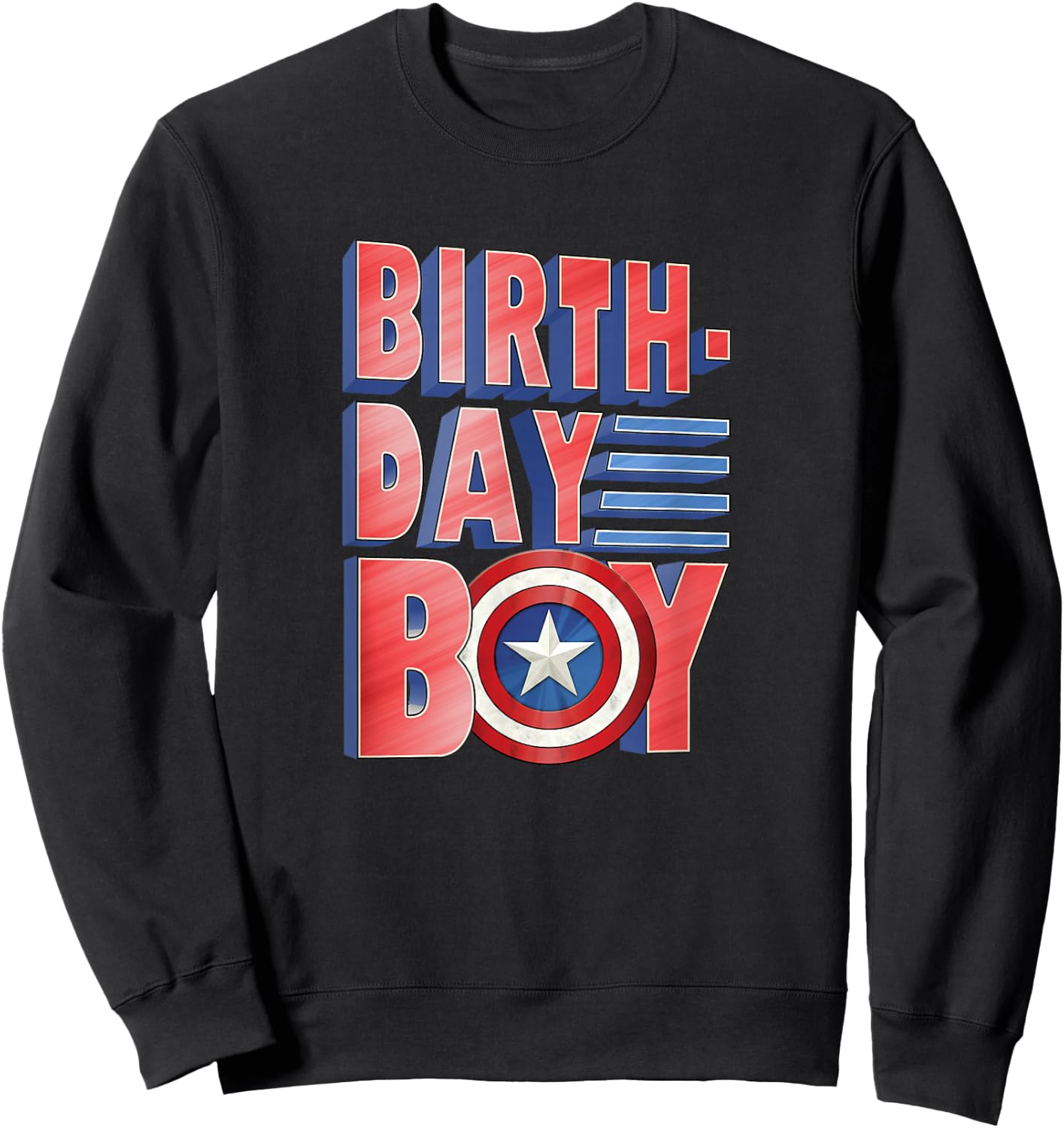 Marvel Avengers Captain America Birthday Boy Sweatshirt - Sweatshirt | Black
