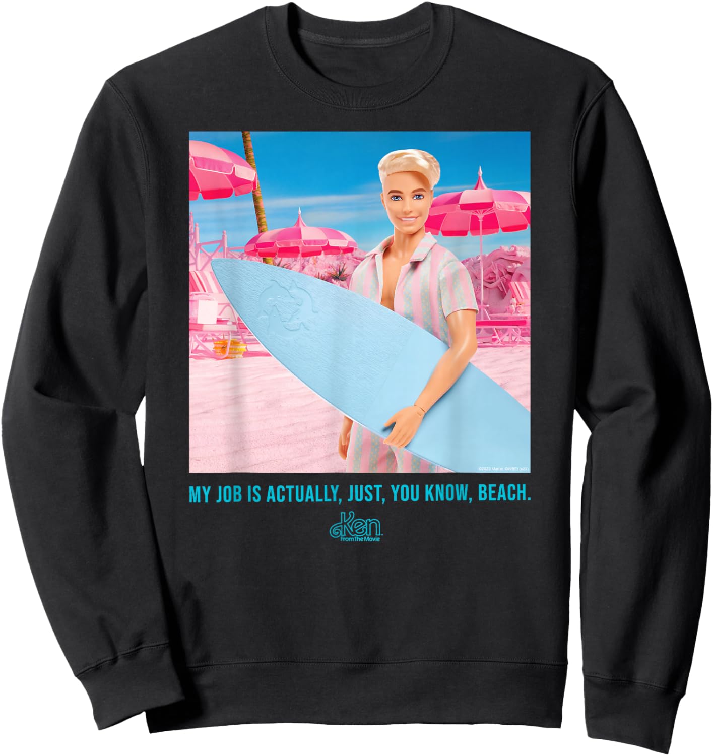 Barbie The Movie - My Job Is Beach Sweatshirt - Sweatshirt | Black