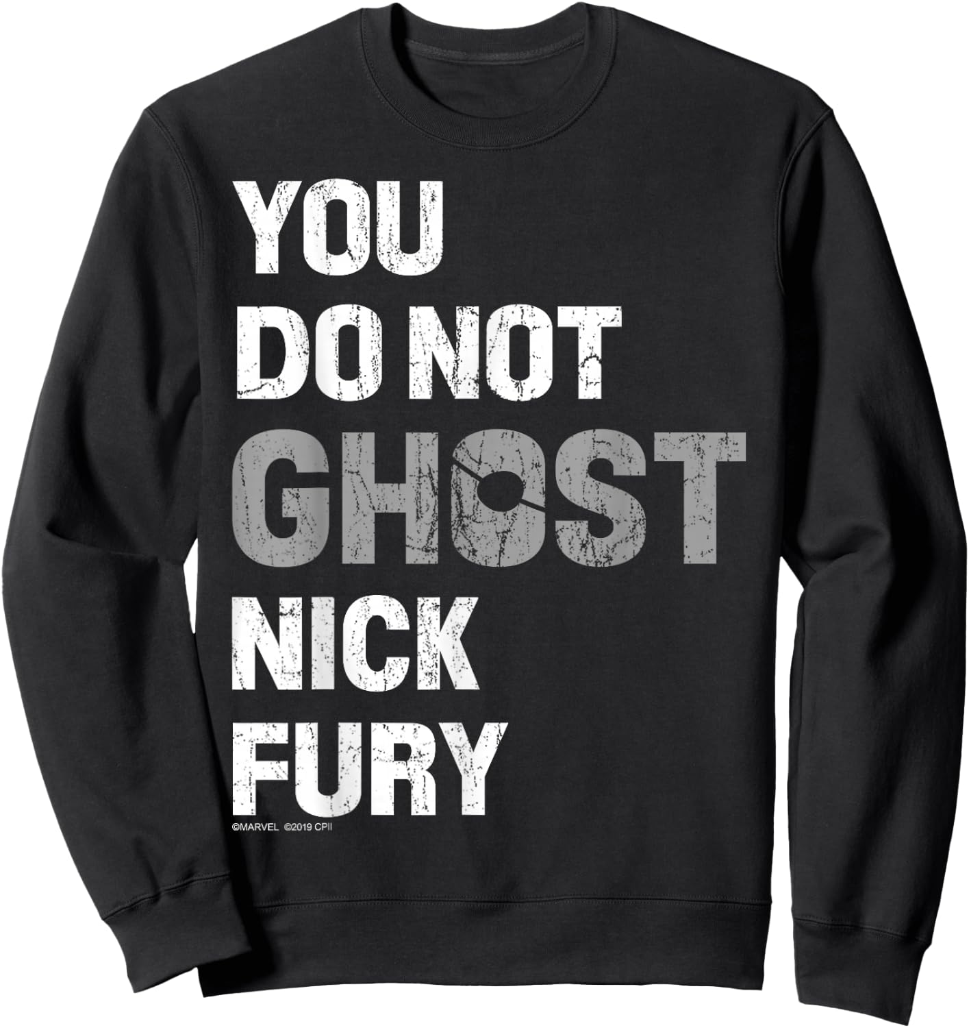 Marvel Spider-Man Far From Home You Do Not Ghost Nick Fury Sweatshirt - Sweatshirt | Black