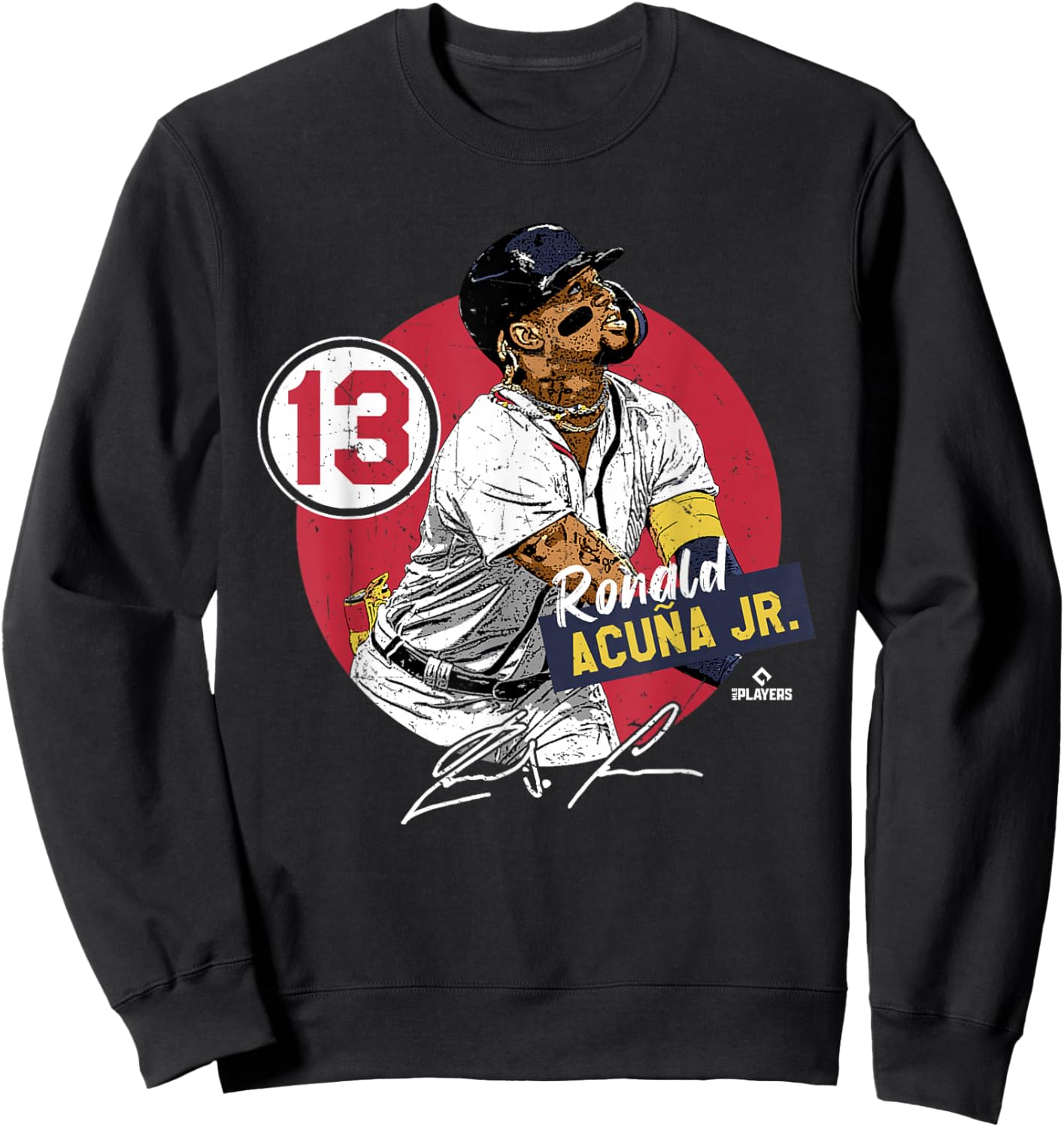 Ronald Acuna Jr. | Atlanta Baseball MLB Players | MLBRAC3002 Sweatshirt - Sweatshirt | Black