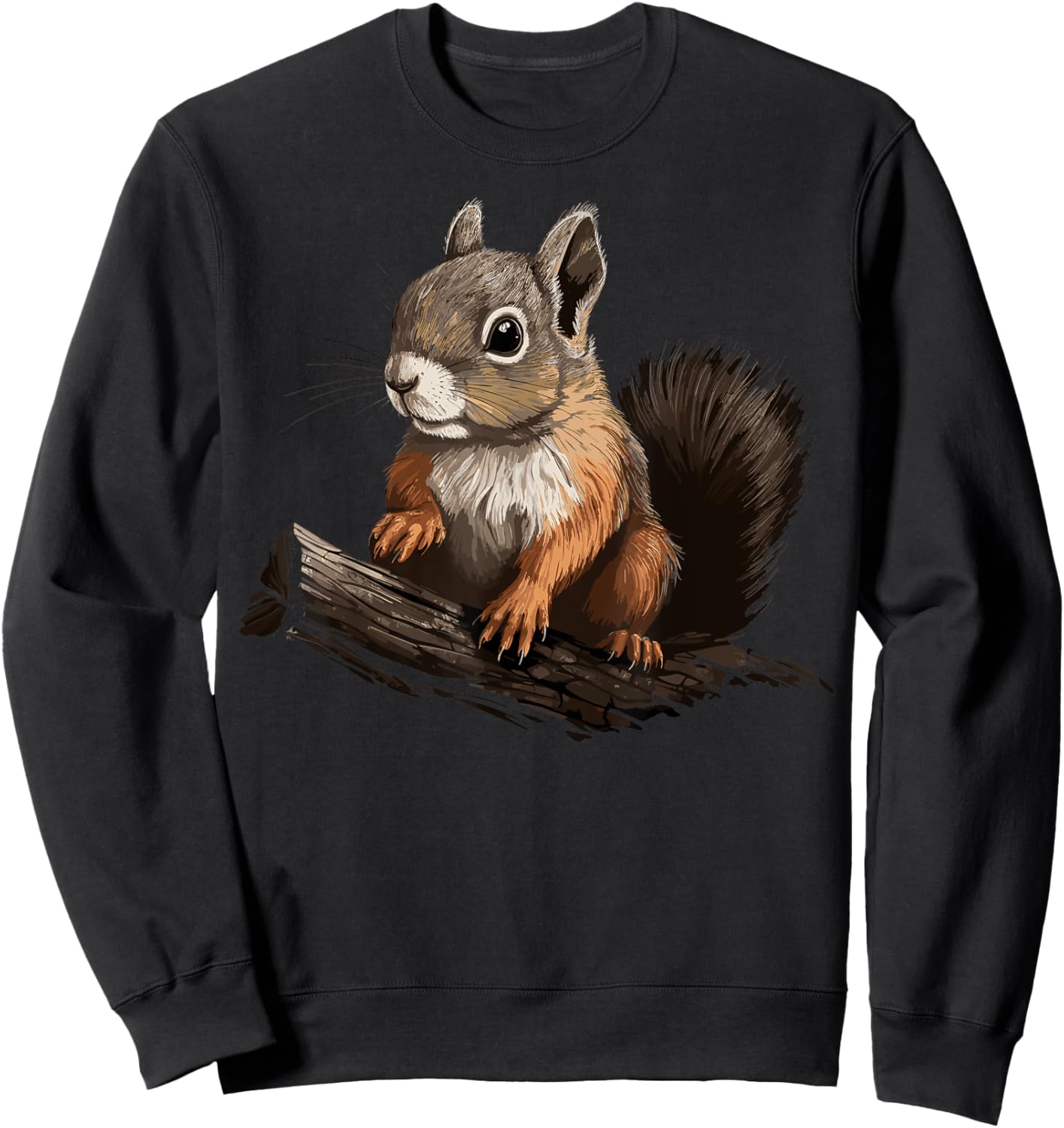Rodents Forest Nature Forest Animals Animal Lovers Squirrel Sweatshirt - Sweatshirt | Black