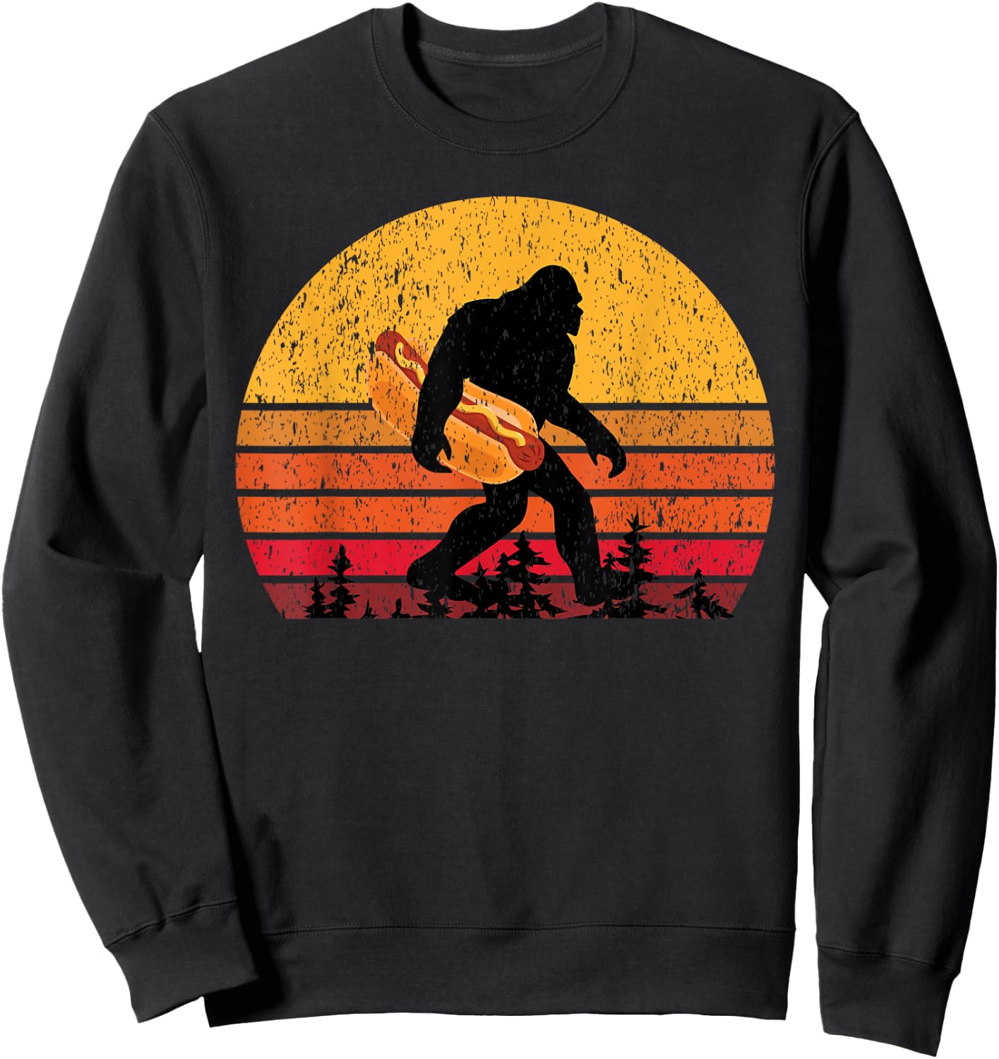 Bigfoot & Men Hot Dog Sweatshirt - Sweatshirt | Black