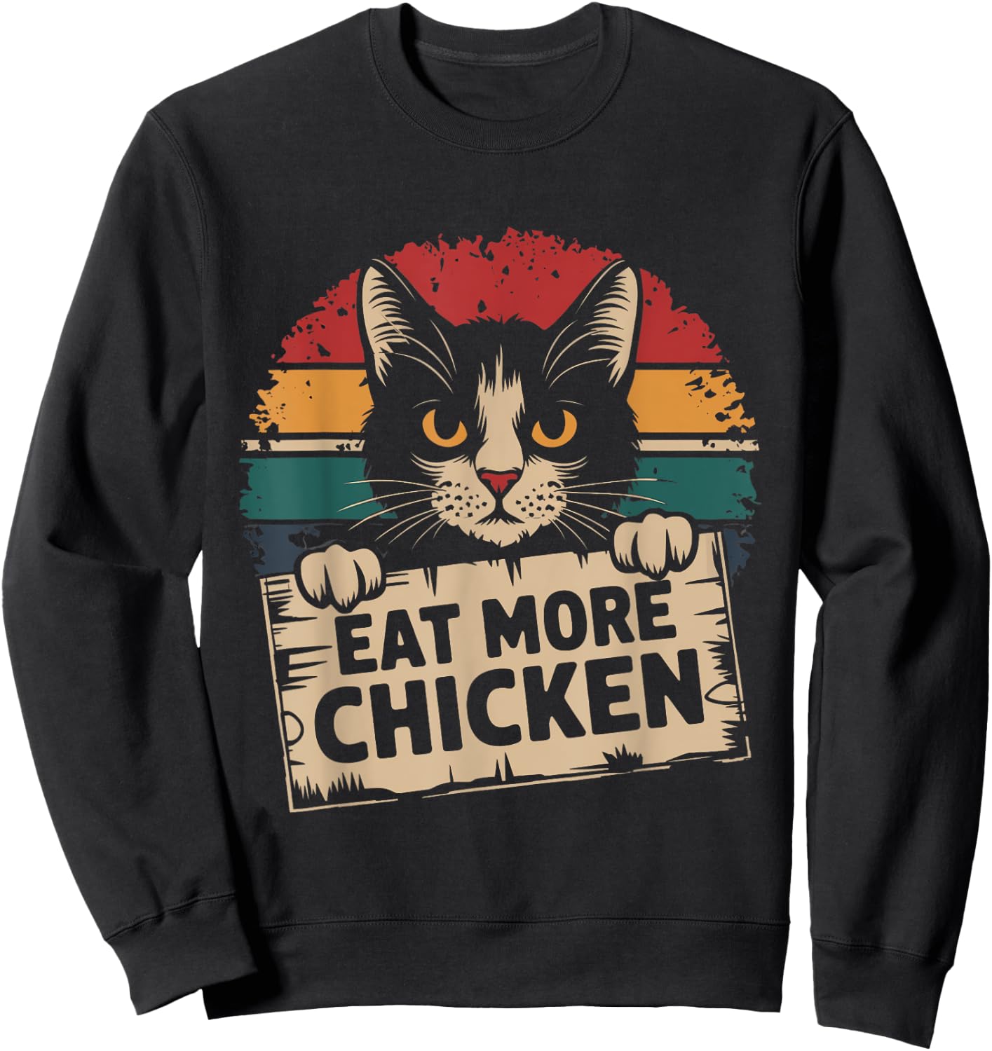 They Are Eating the Cats Pets Eat More Chicken Funny Trump Sweatshirt - Sweatshirt | Black