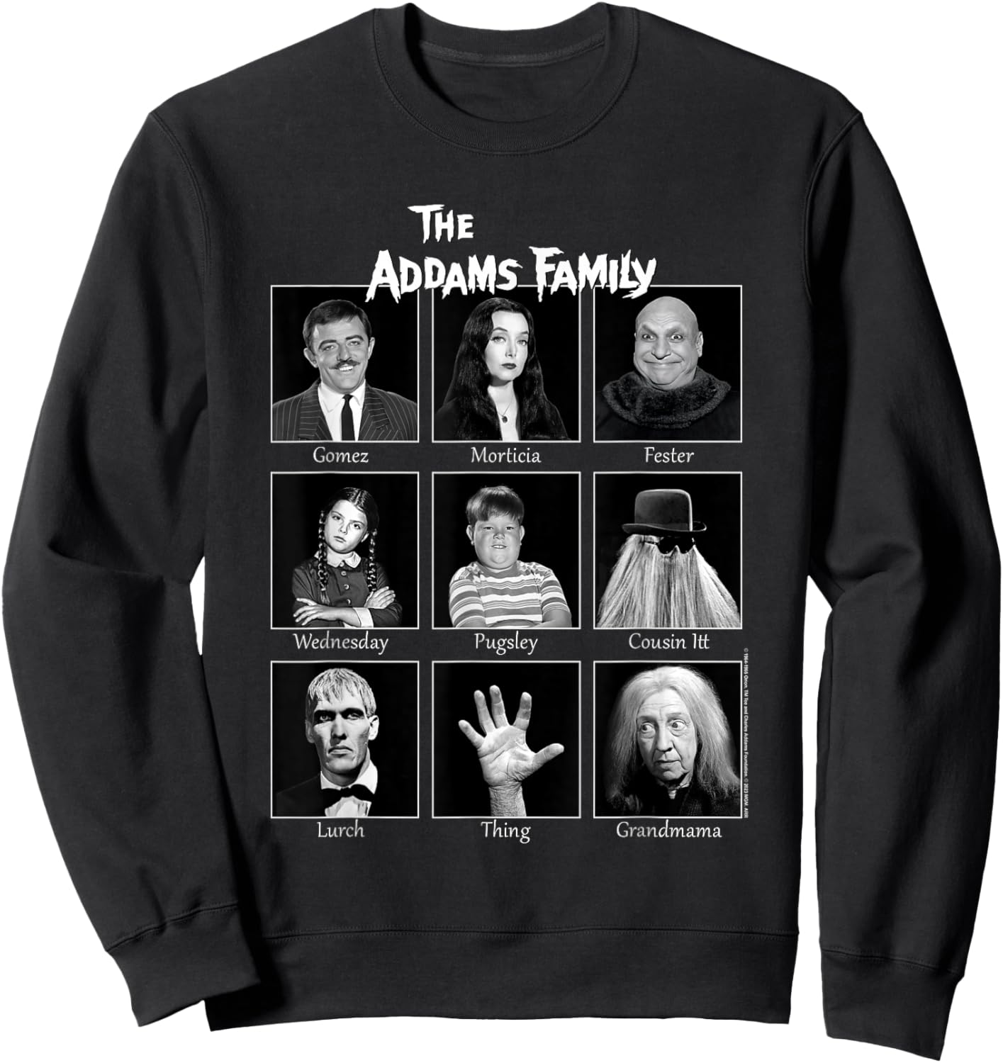 The Addams Family Portraits Sweatshirt - Sweatshirt | Black
