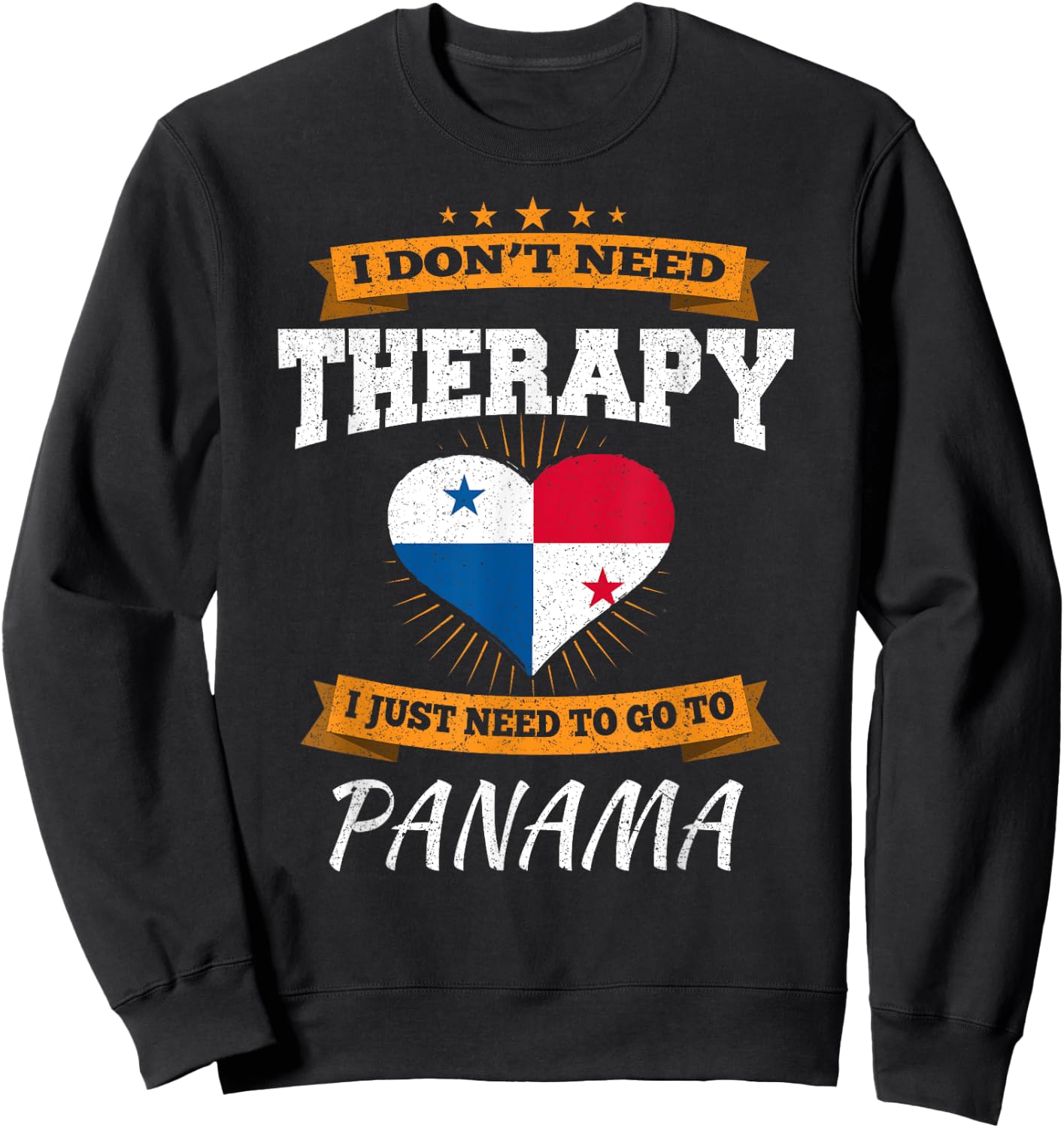 Panamanian Flag I Panama Flag I Vacation Panama Sweatshirt - Sweatshirt | Black