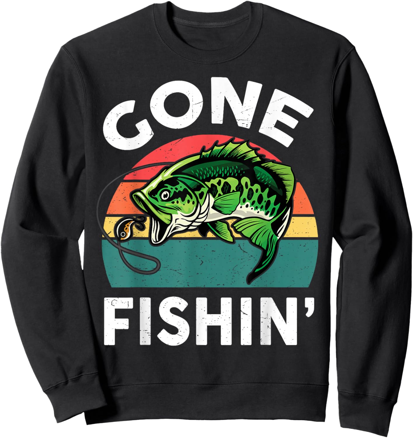 Boys Gone Fishing-Shirt Youth Men Bass Fish Funny Fisherman Sweatshirt - Sweatshirt | Black