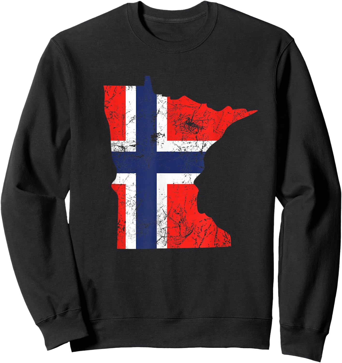 Norway Flag Minnesota Nordic Immigrant Heritage Sweatshirt - Sweatshirt | Black