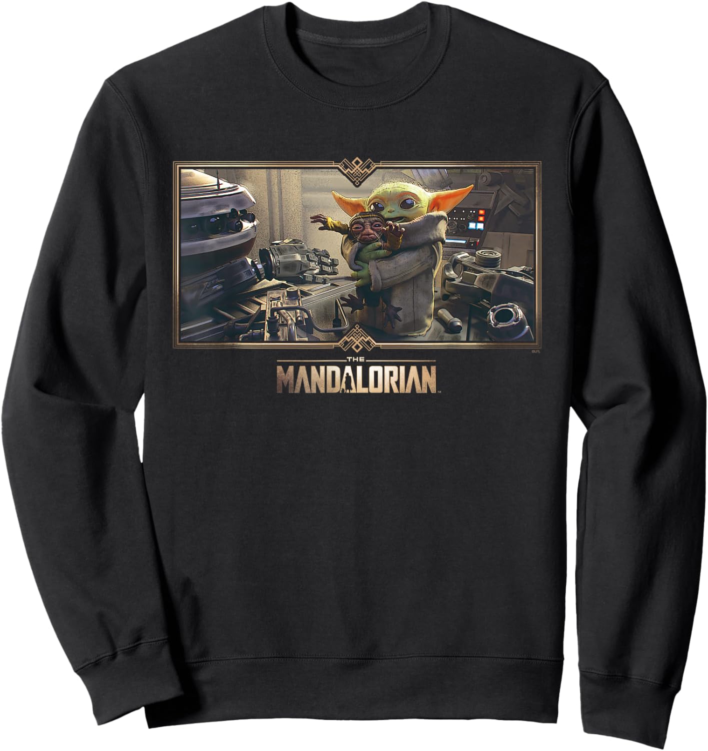 Star Wars The Mandalorian Season 3 Grogu Big Hug Concept Art Sweatshirt - Sweatshirt | Black