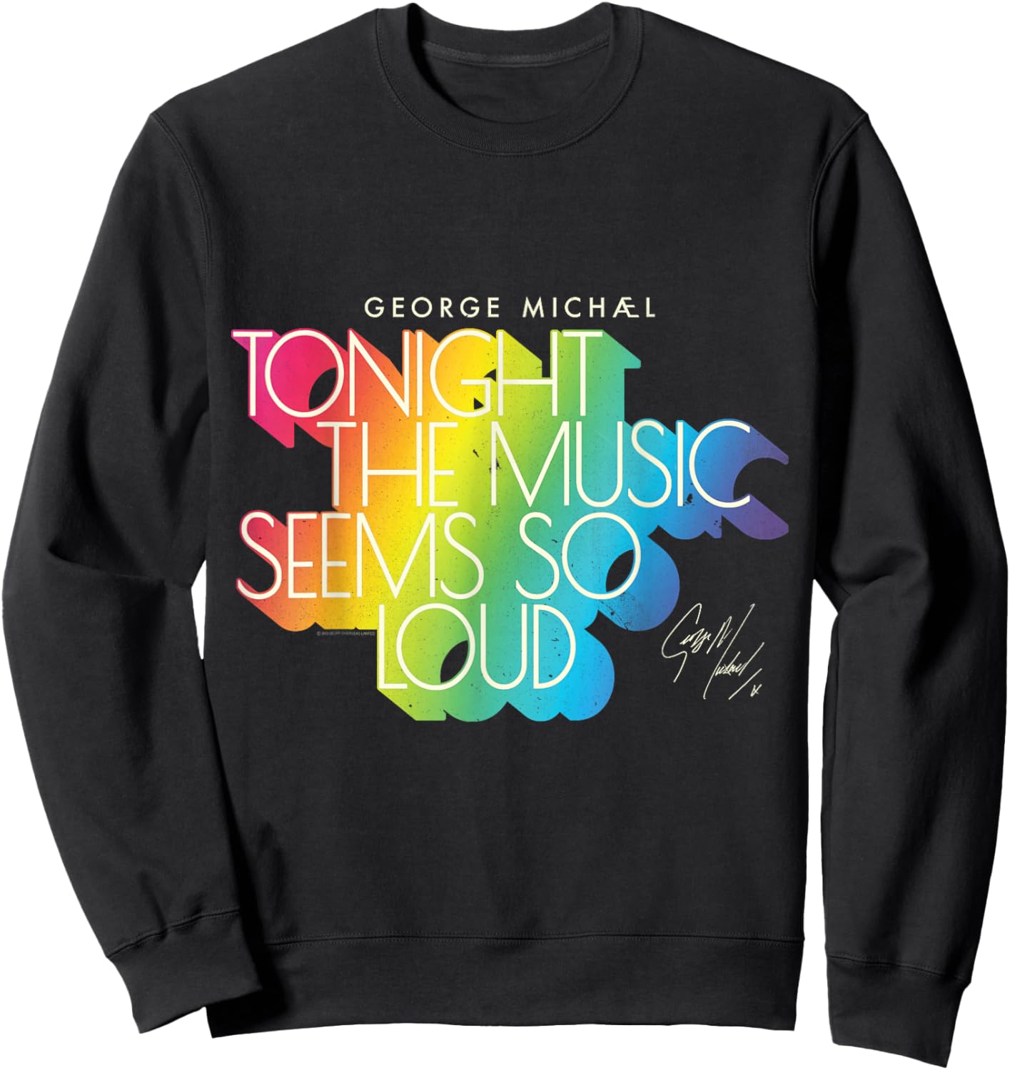 George Michael Tonight The Music Retro Rainbow (Light) Sweatshirt - Sweatshirt | Black