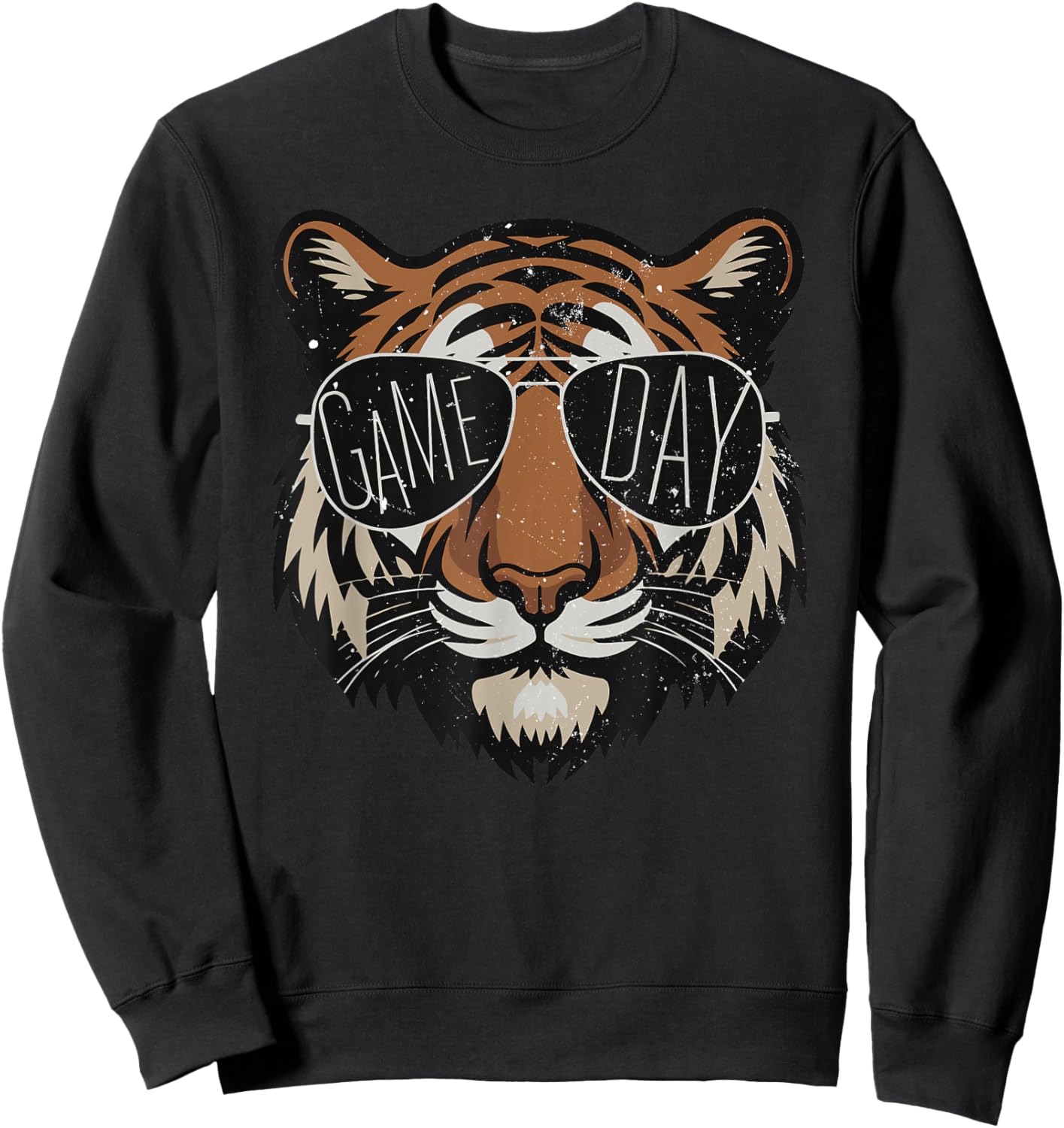 Touchdown American Football Game Day Thanksgiving Tiger Cool Sweatshirt - Sweatshirt | Black