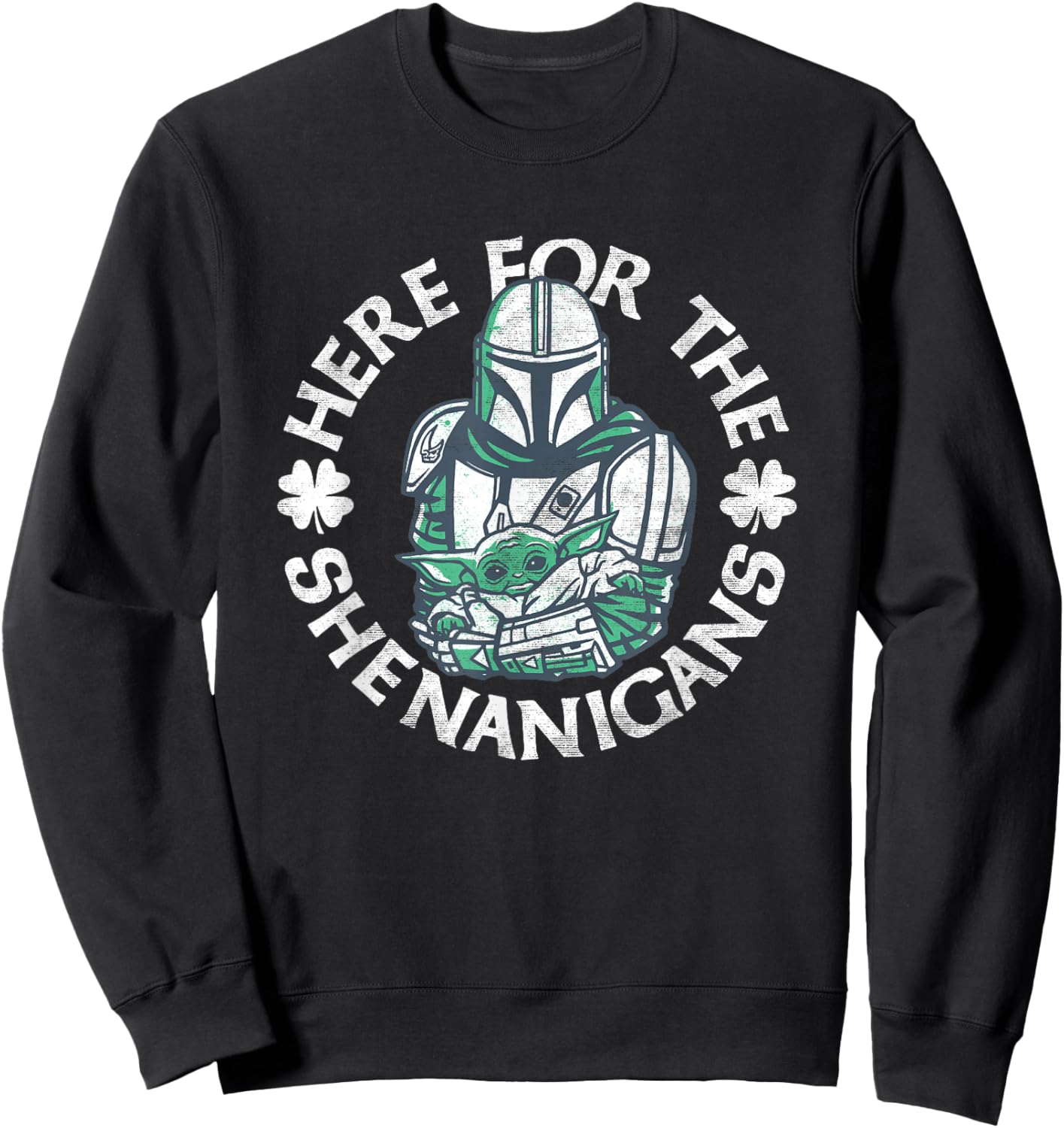 Star Wars The Mandalorian St. Patrick's Day Shenanigans Sweatshirt - Sweatshirt | Black