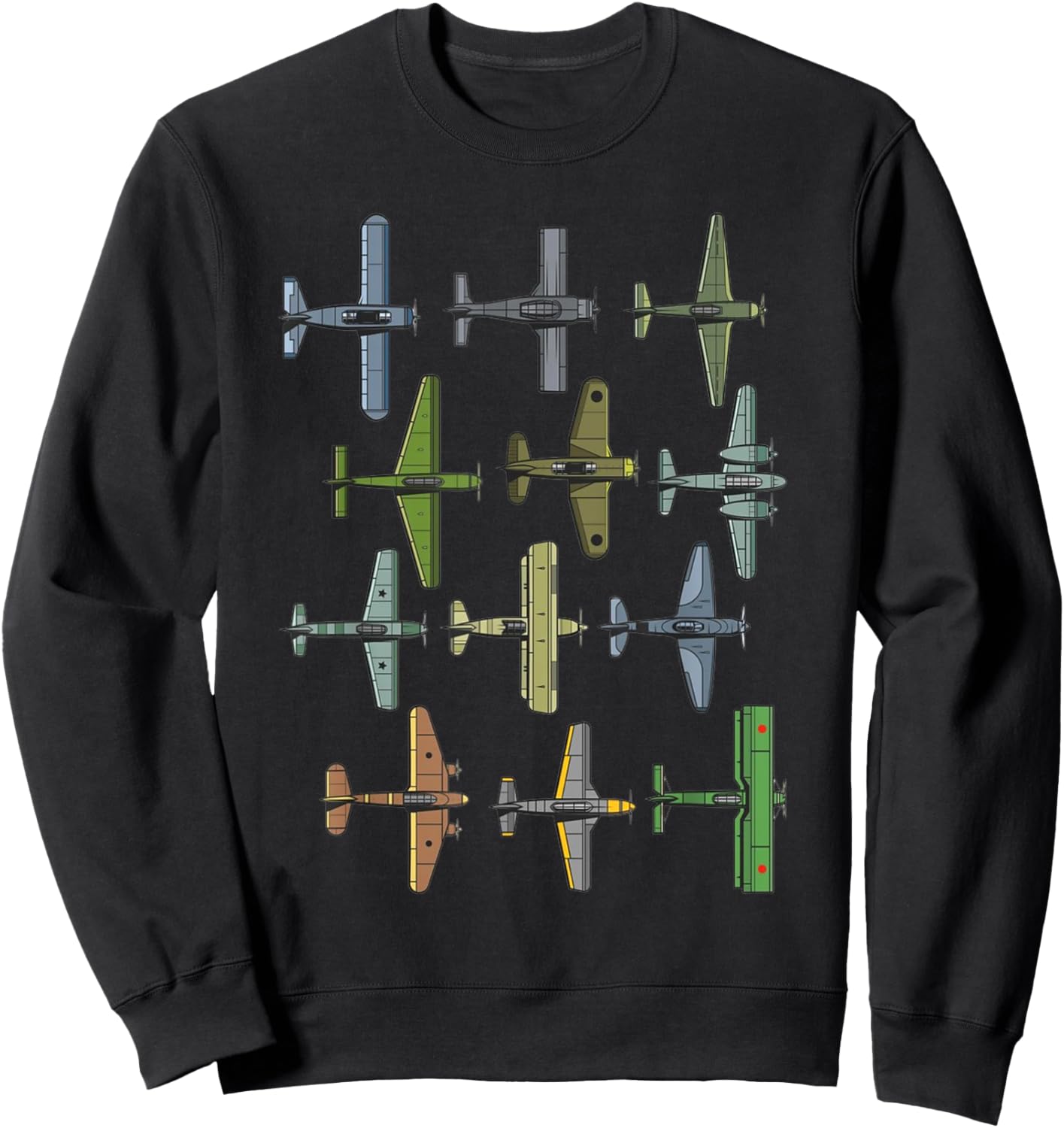 WW2 Planes Warbirds Warplanes Sweatshirt - Sweatshirt | Black