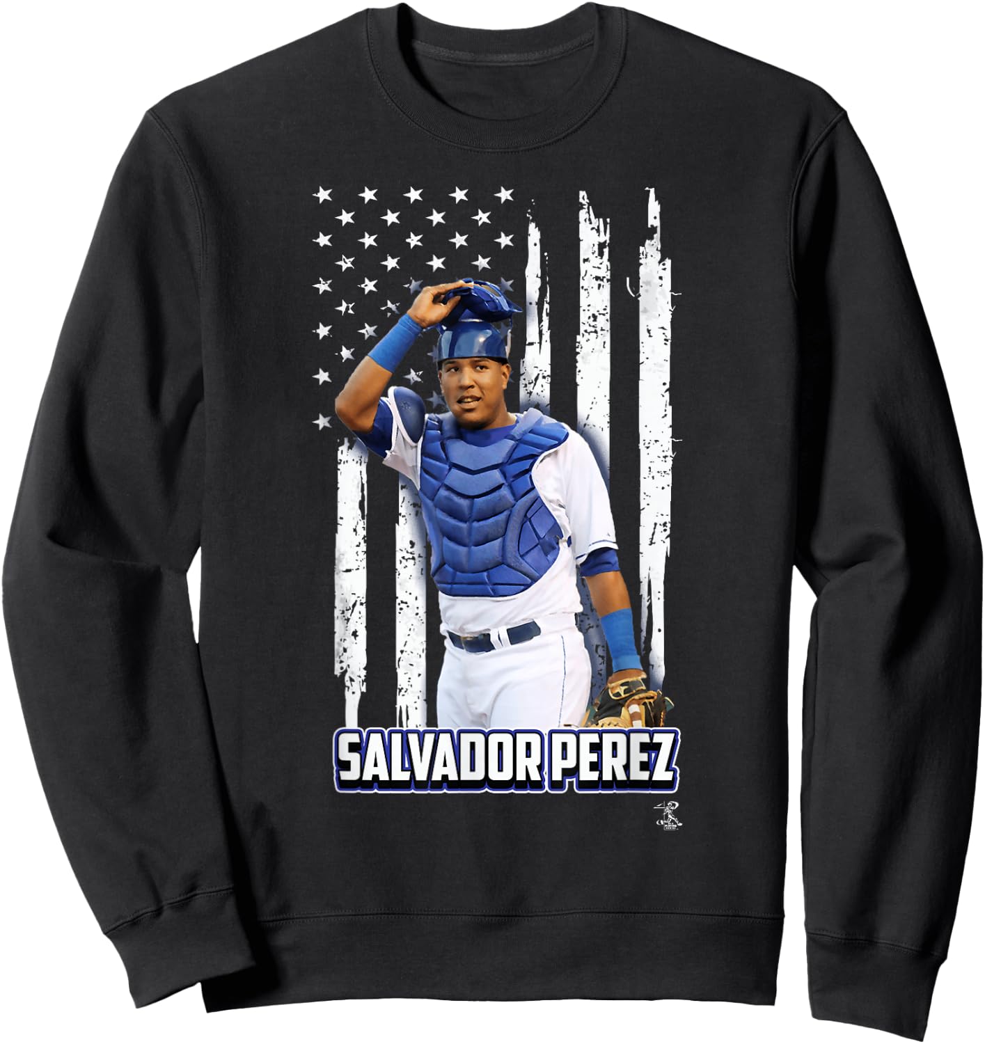 Salvador Perez Nation Flag - Apparel Sweatshirt - Sweatshirt | Black