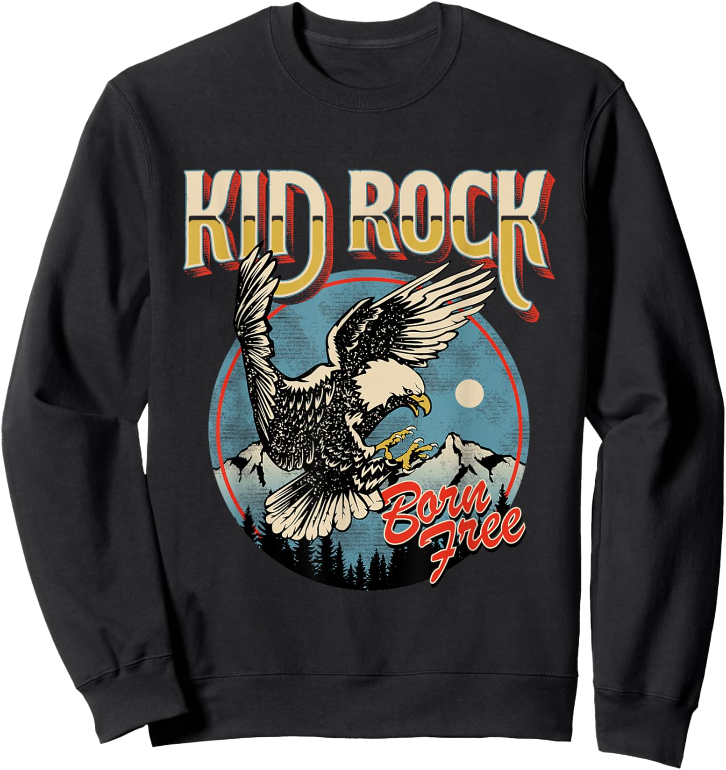 Born Free Eagle Sweatshirt - Sweatshirt | Black