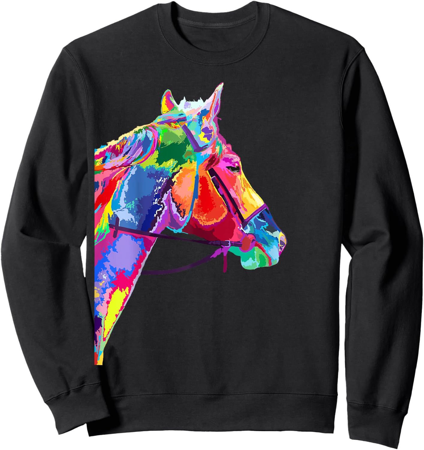 Horse Lover Gifts Equestrian Men HorseBack Riding Sweatshirt - Sweatshirt | Black