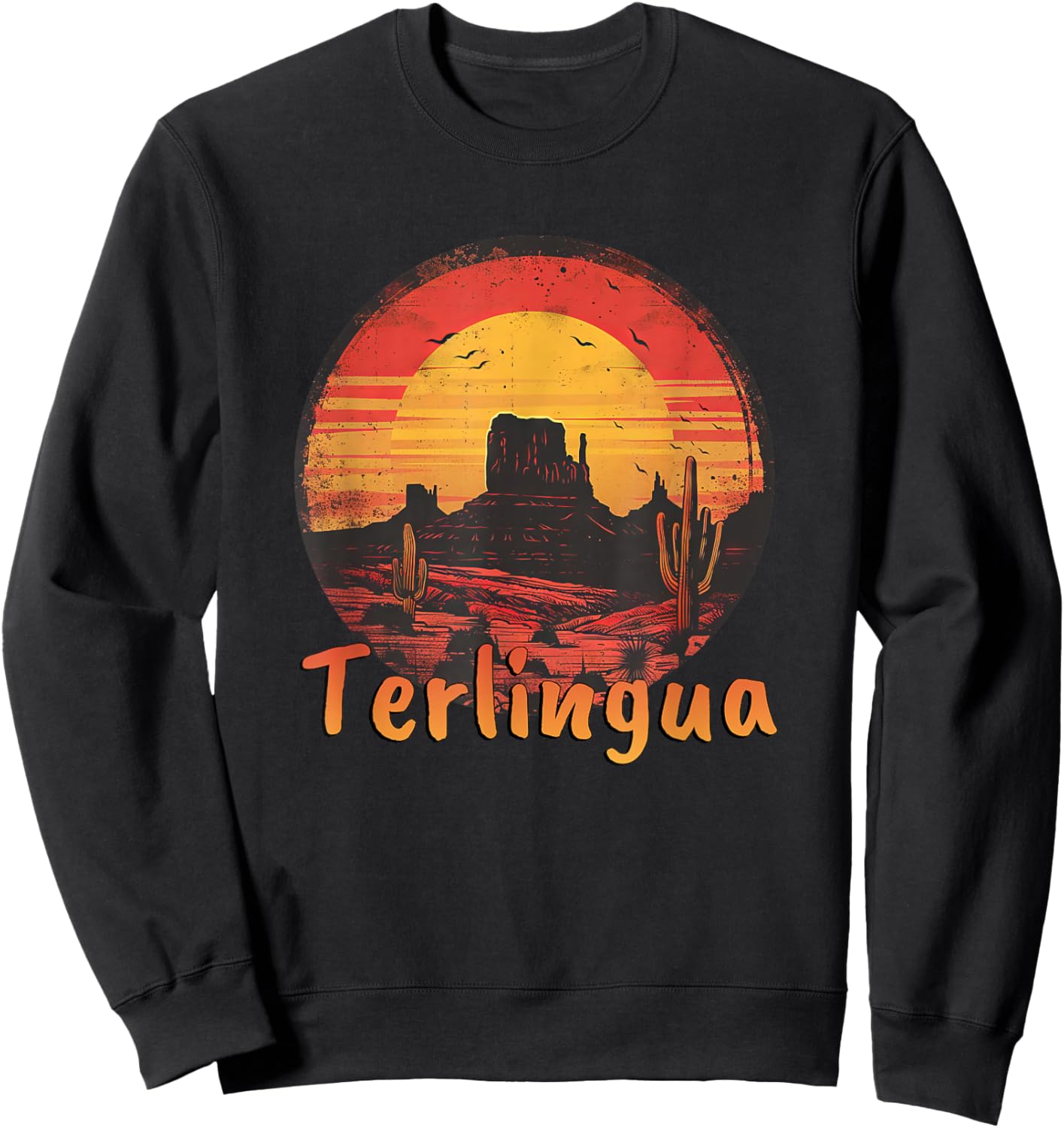 Terlingua Texas Desert Sunset Design Sweatshirt - Sweatshirt | Black