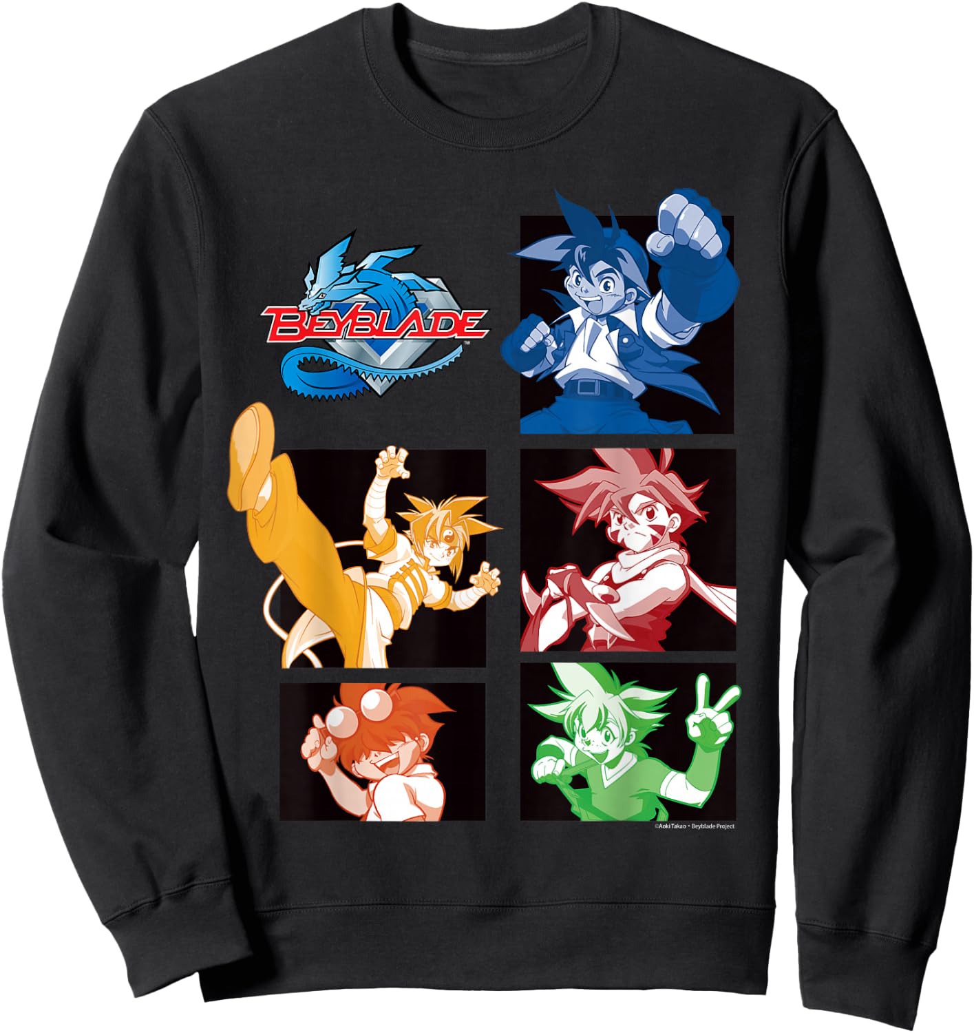 Beyblade GENERATON 1 BLADEBREAKERS Mono Dark Sweatshirt - Sweatshirt | Black