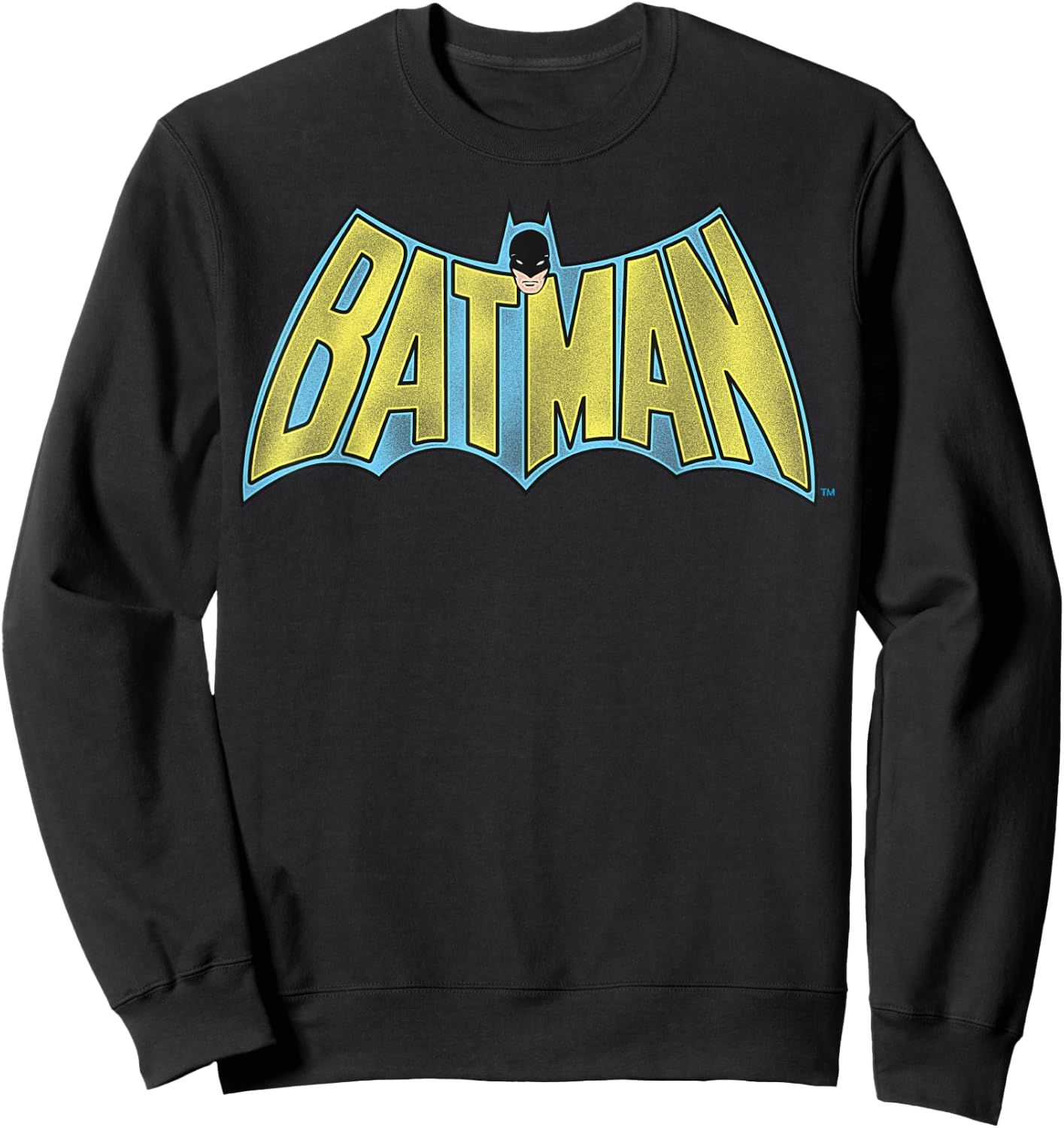 DC Comics Batman Vintage Bold Text Logo Sweatshirt - Sweatshirt | Black