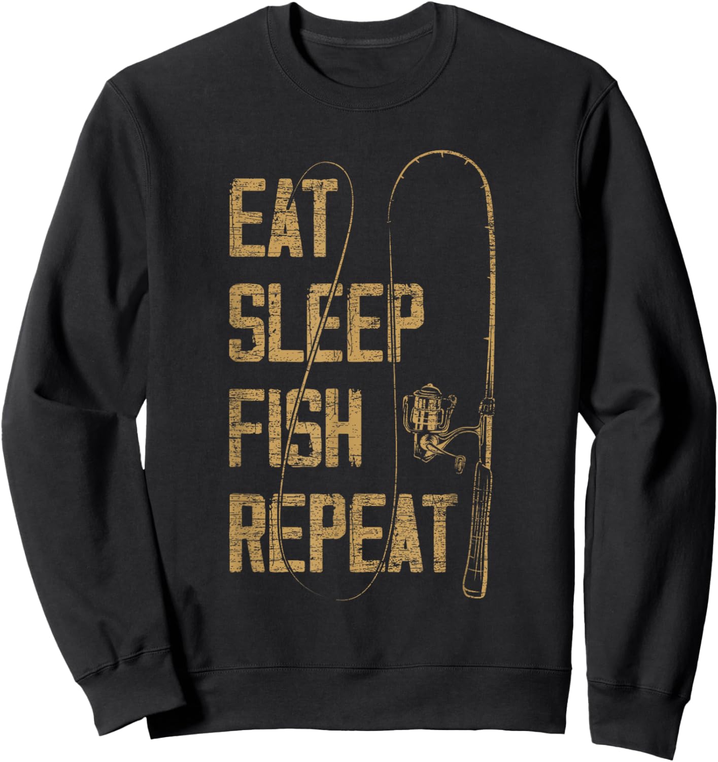 Nature Gift Father's Day Fisherman Fish Sweatshirt - Sweatshirt | Black