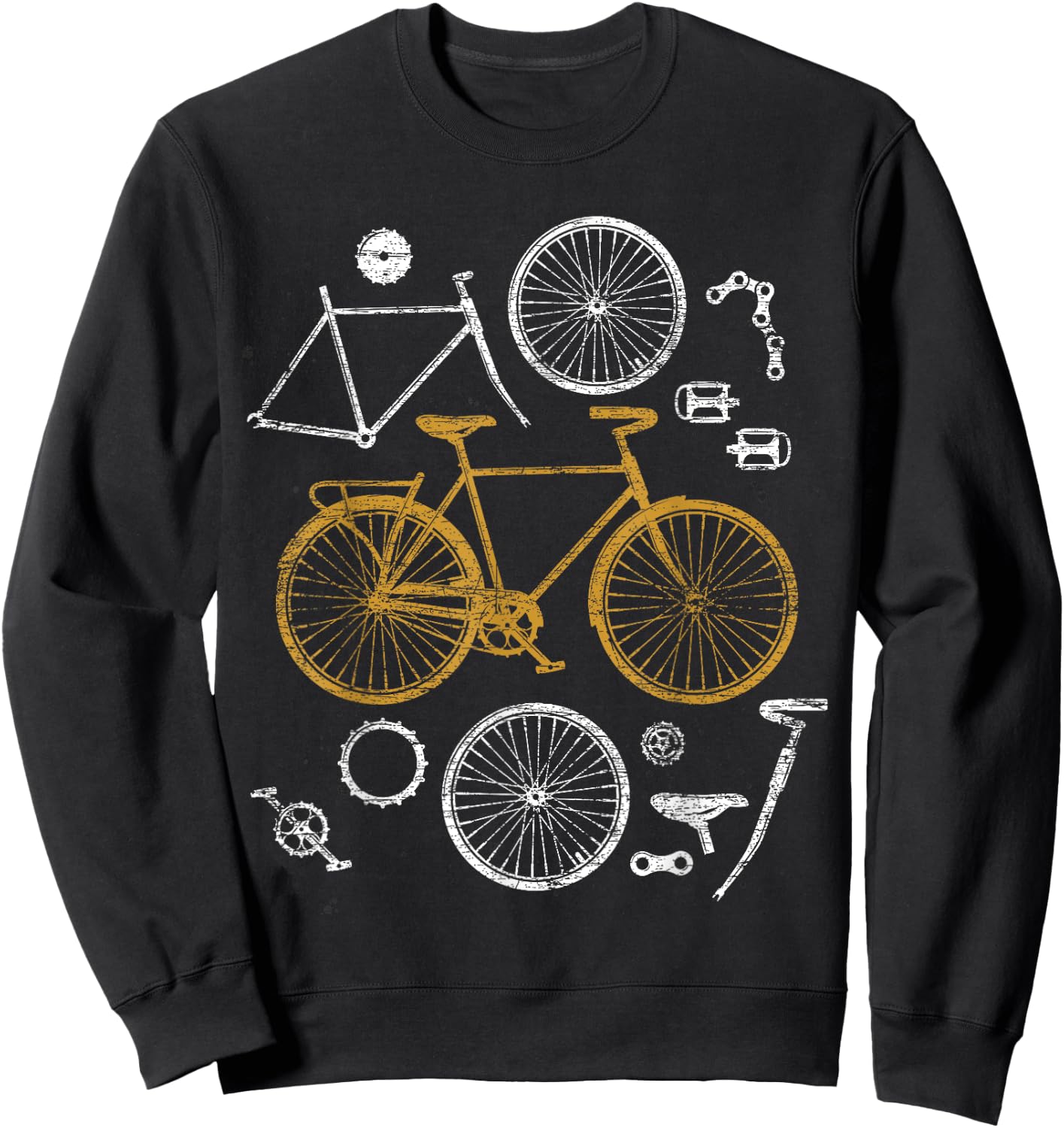 Bike Parts Bicycle Sweatshirt - Sweatshirt | Black