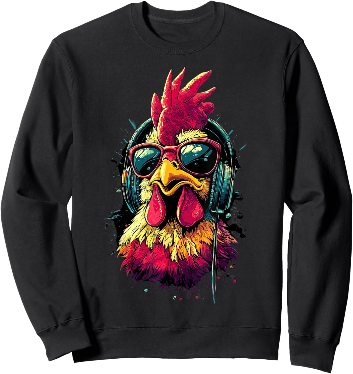 Funny Chicken cool Graffiti Urban art street Sweatshirt - Sweatshirt | Black