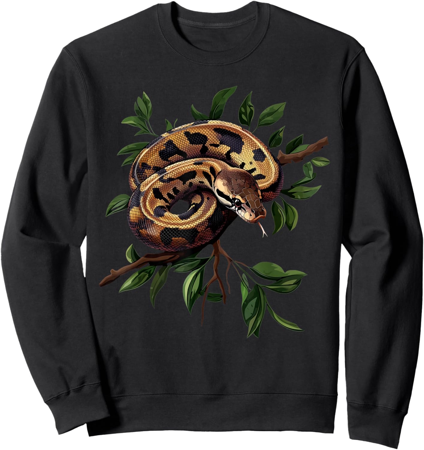 Funny King Python Lover Snakes Reptiles Python Sweatshirt - Sweatshirt | Black